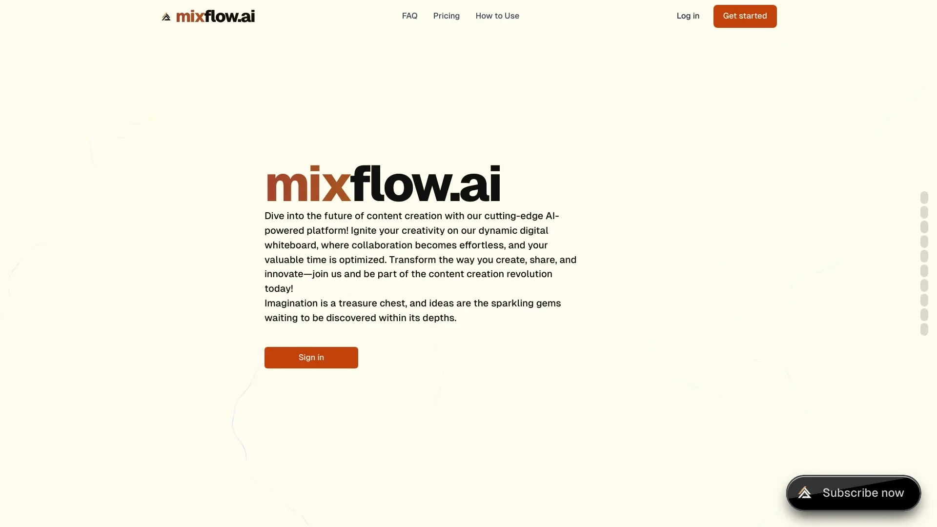 MixFlow.AI website preview