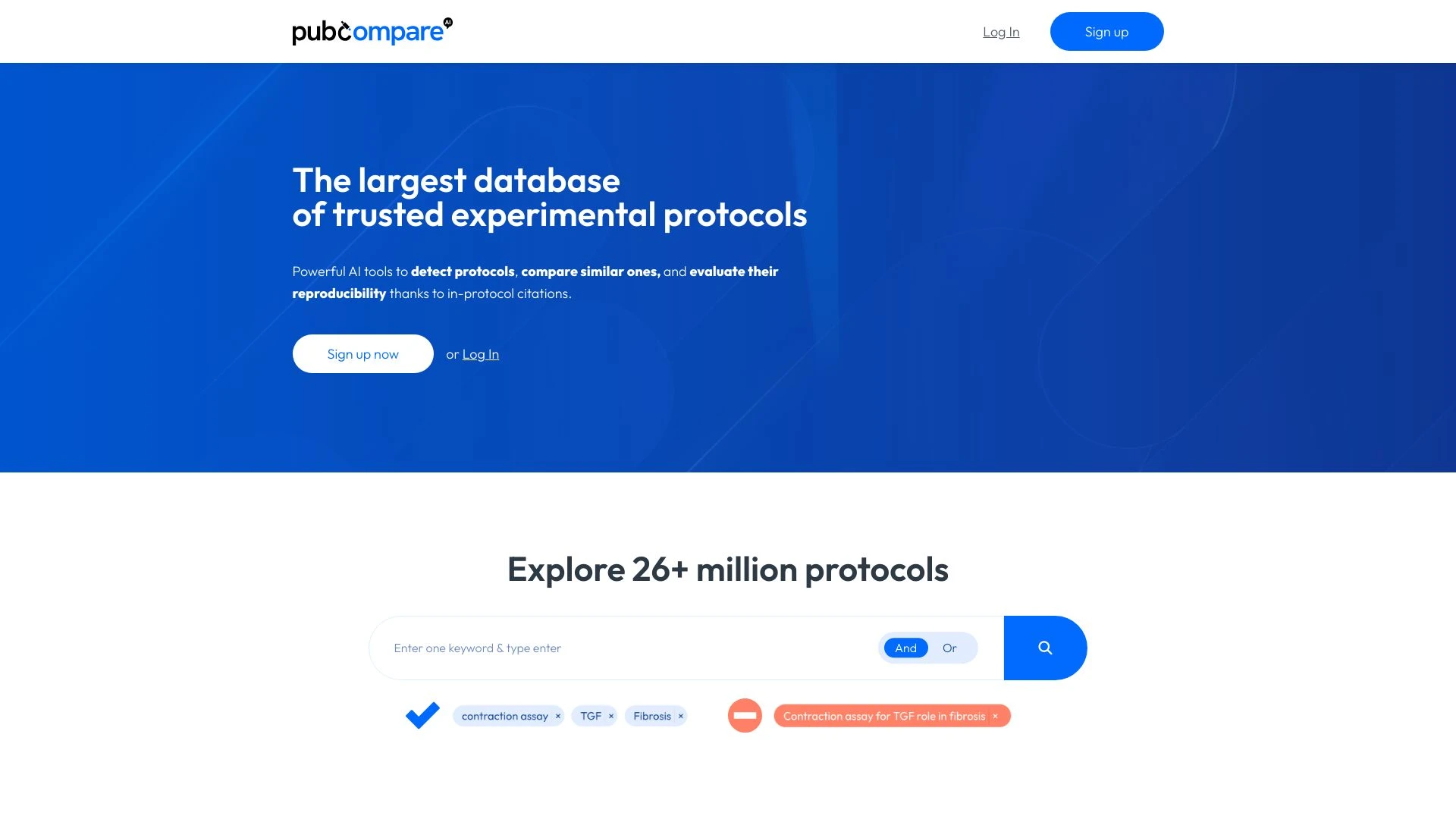 PubCompare website preview