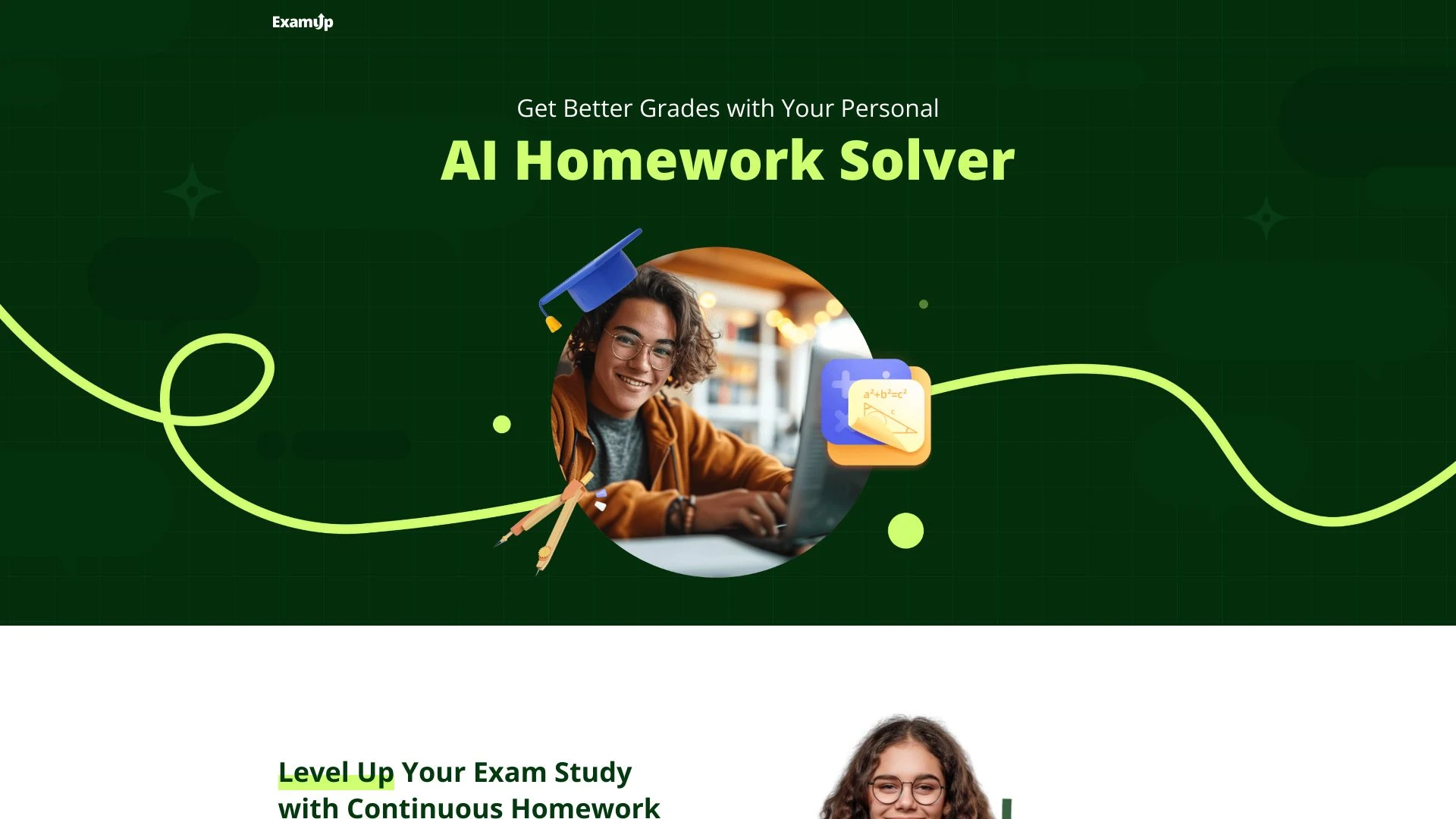 ExamUp website preview