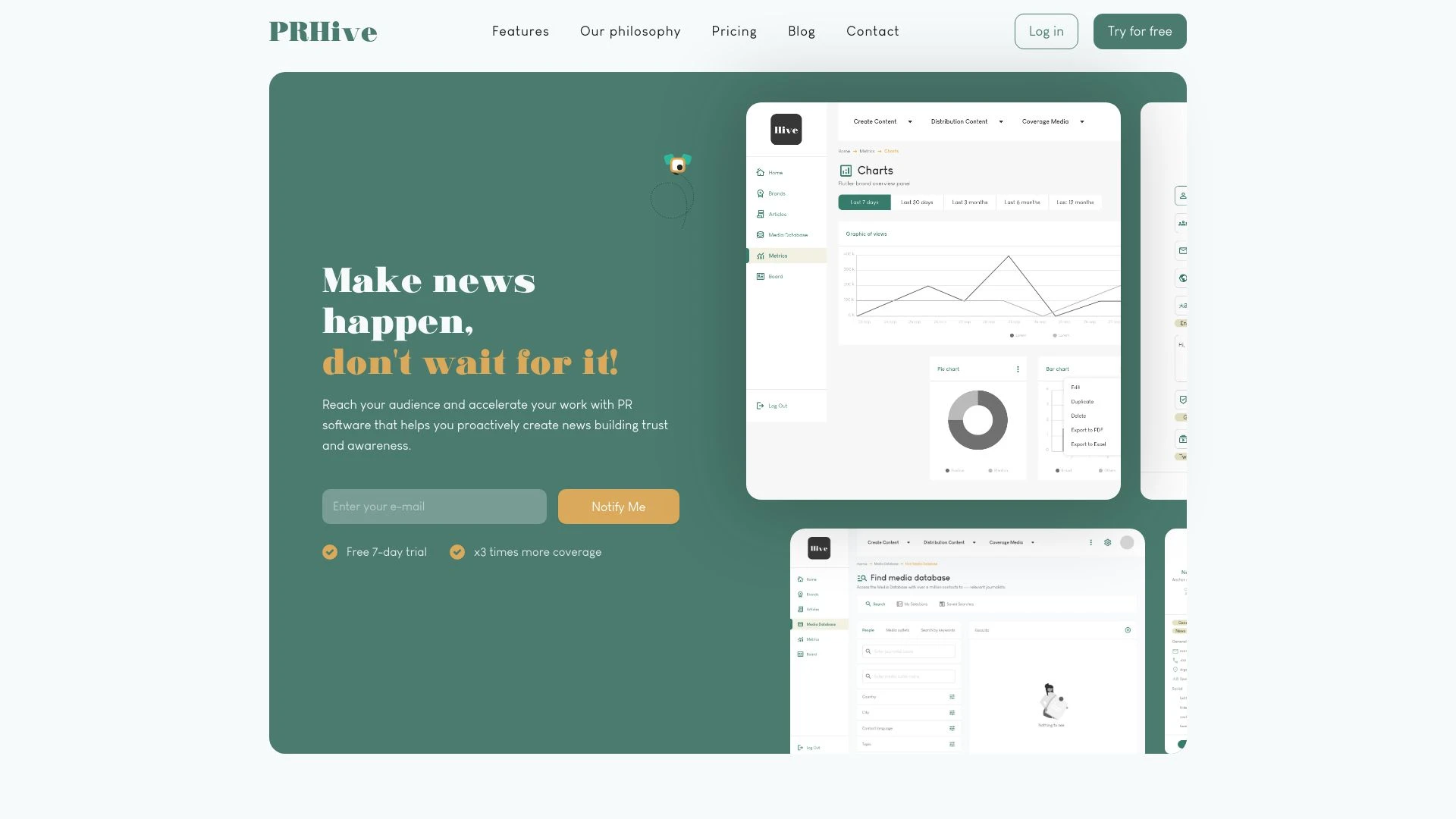 PRHive website preview