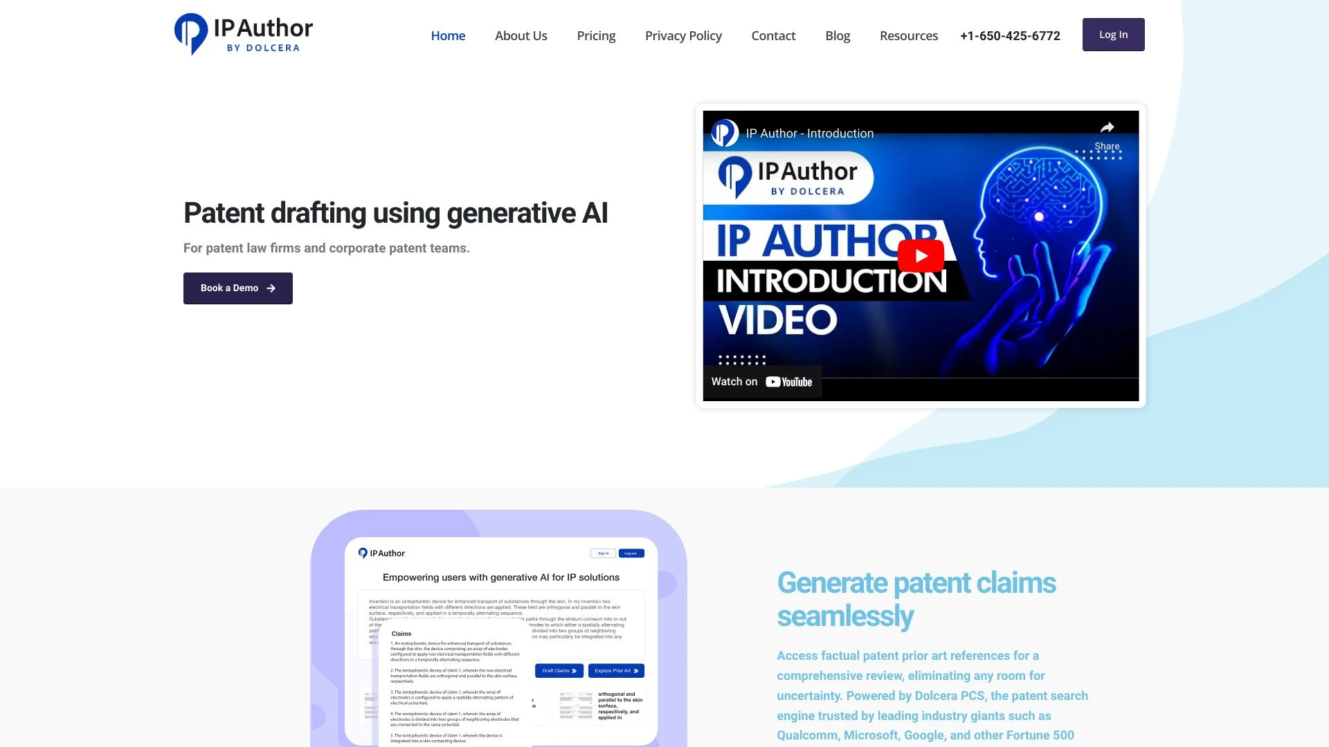 IP Author - AI-Powered Patent Drafting Software website preview