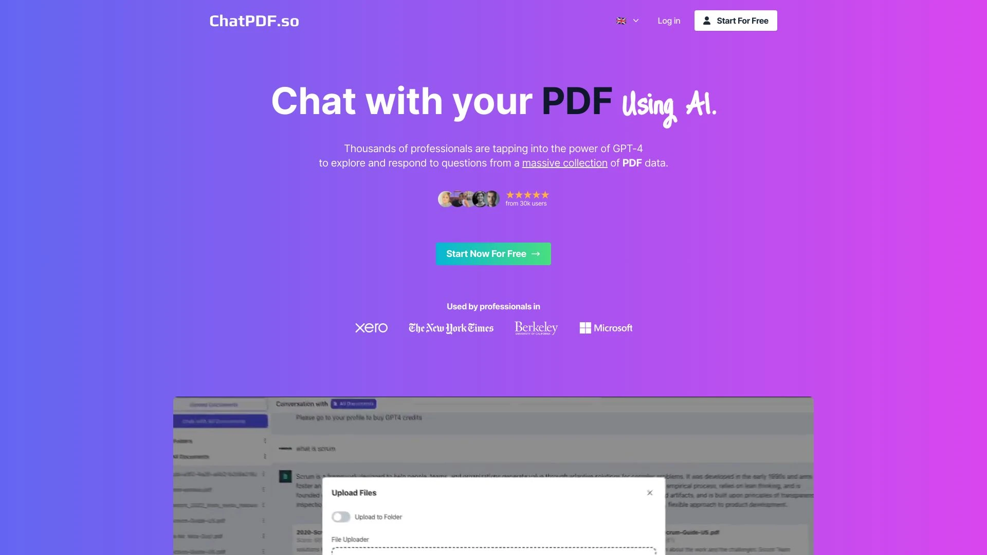 ChatPDF.so website preview