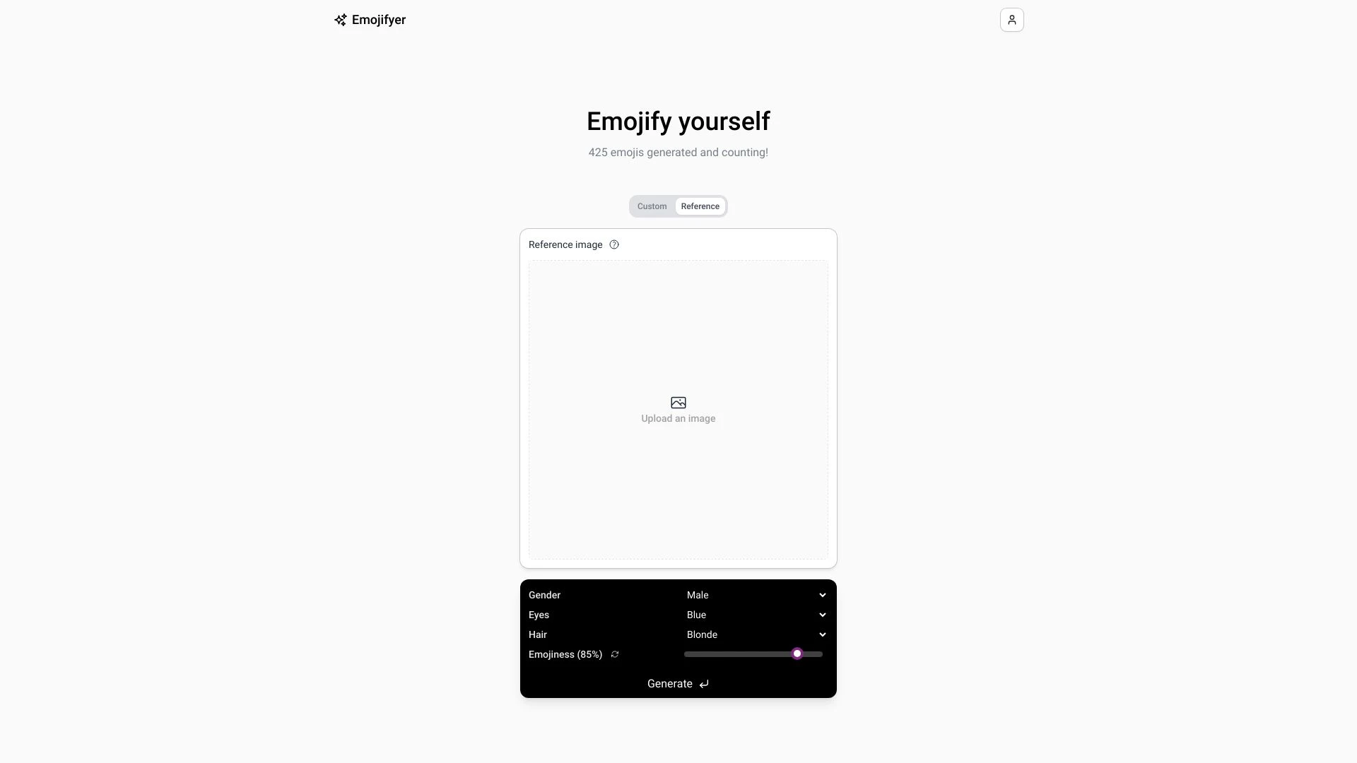 Emojifyer website preview