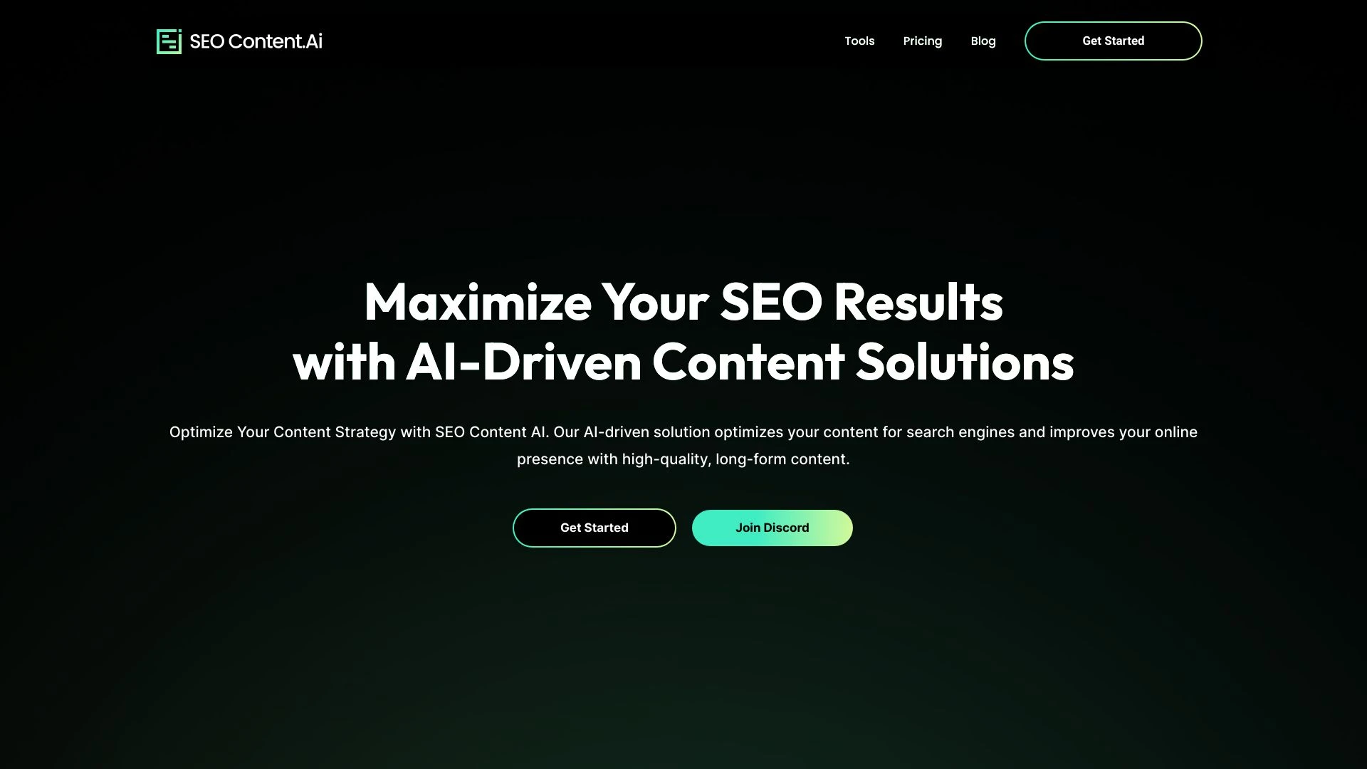 SEO Content AI website preview