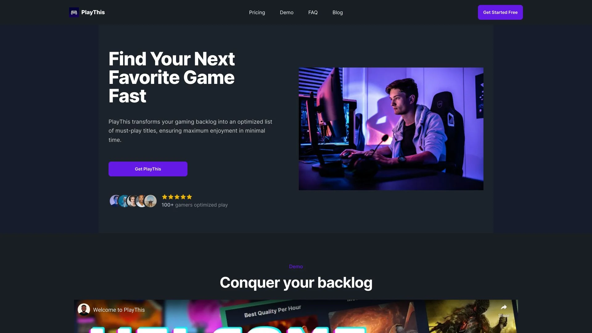 PlayThis website preview