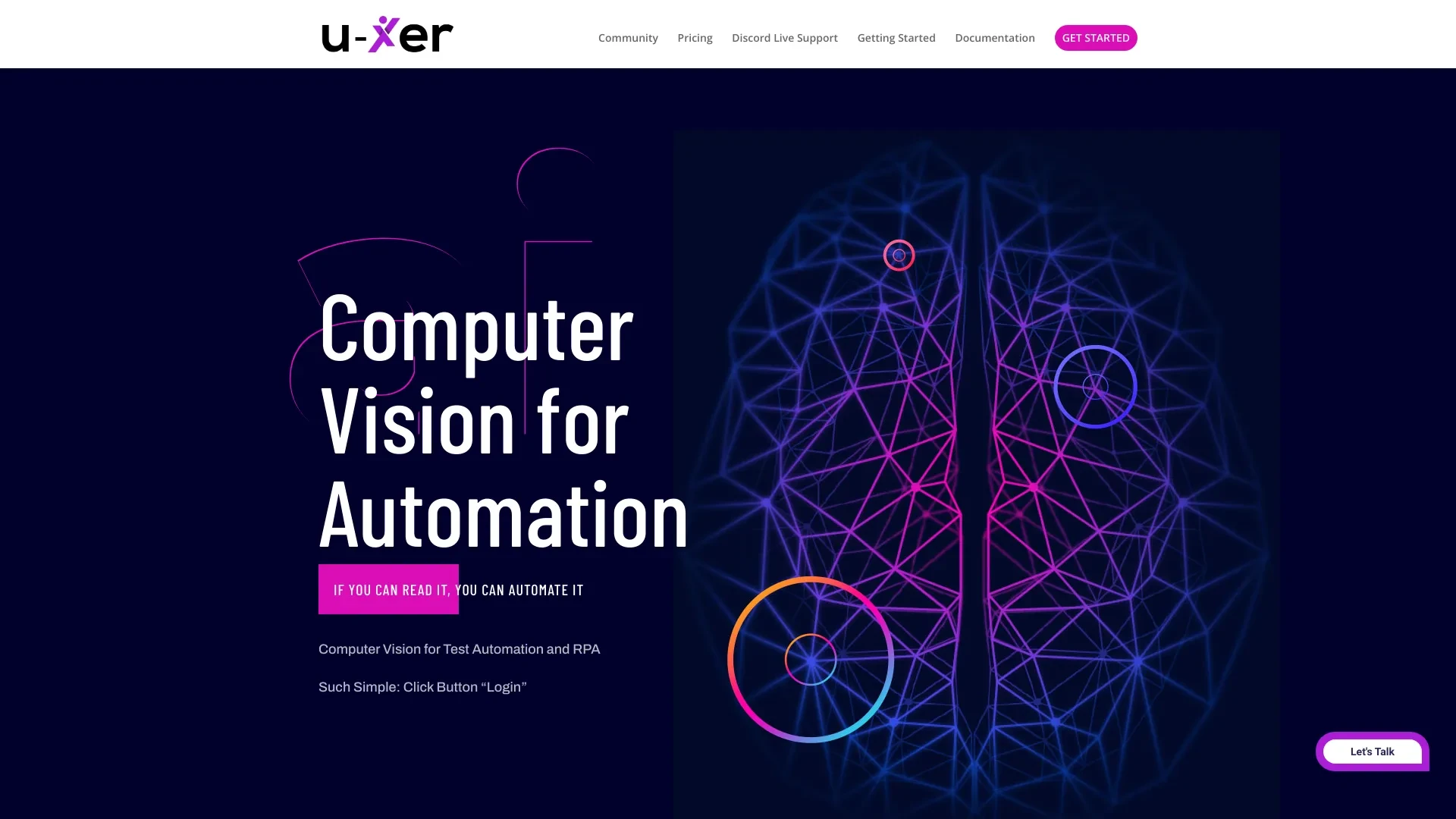 U-xer website preview