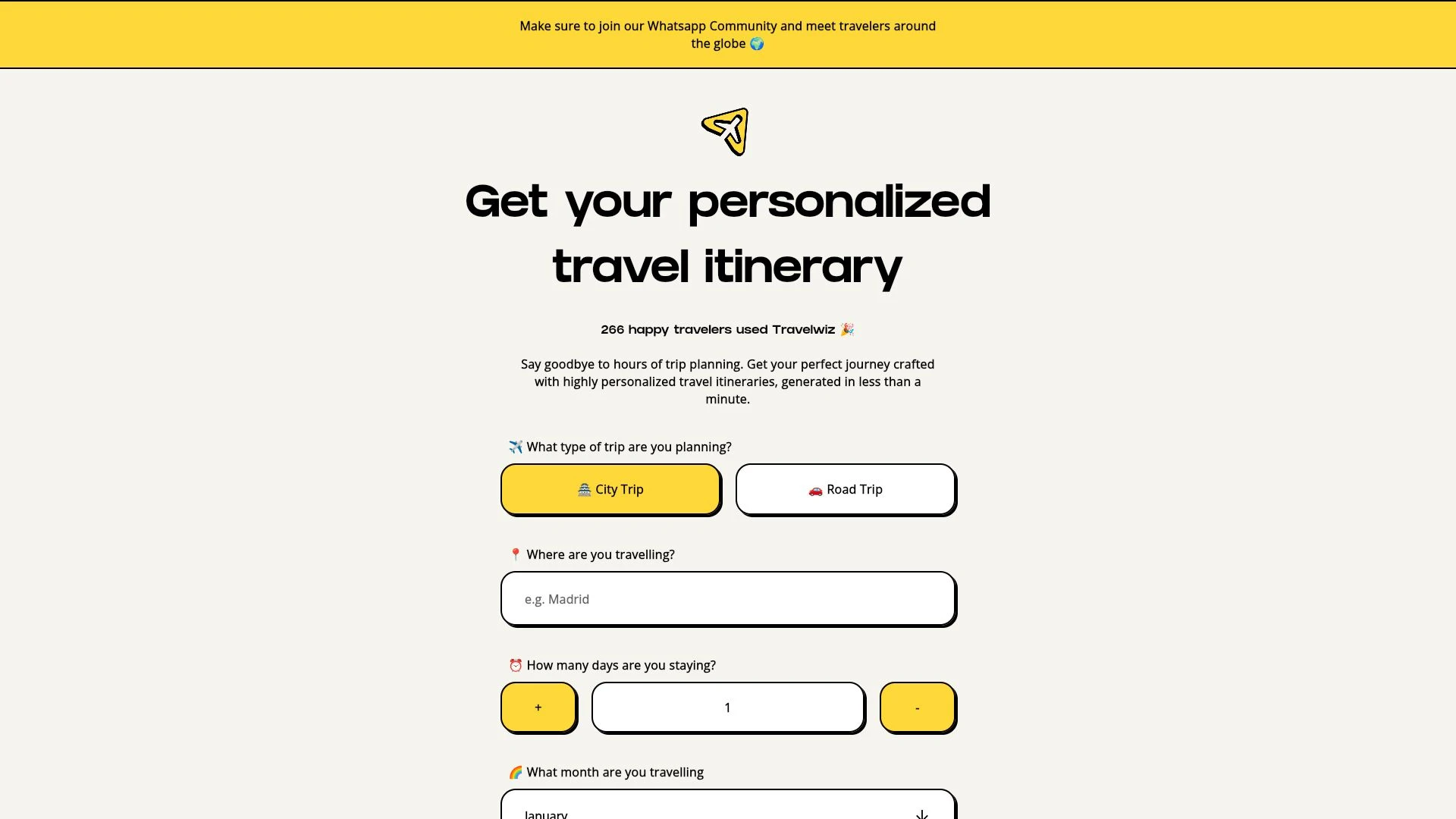 Travelwiz website preview