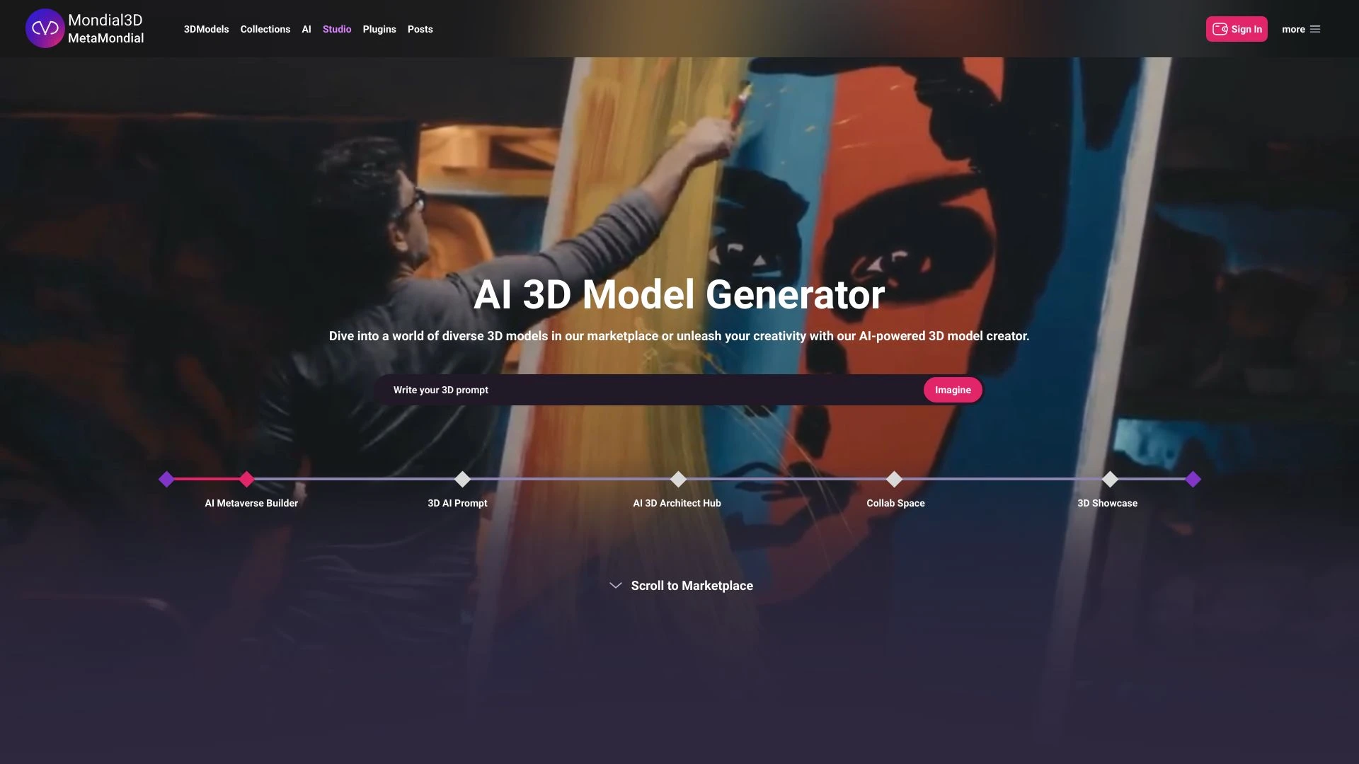 Mondial3D website preview