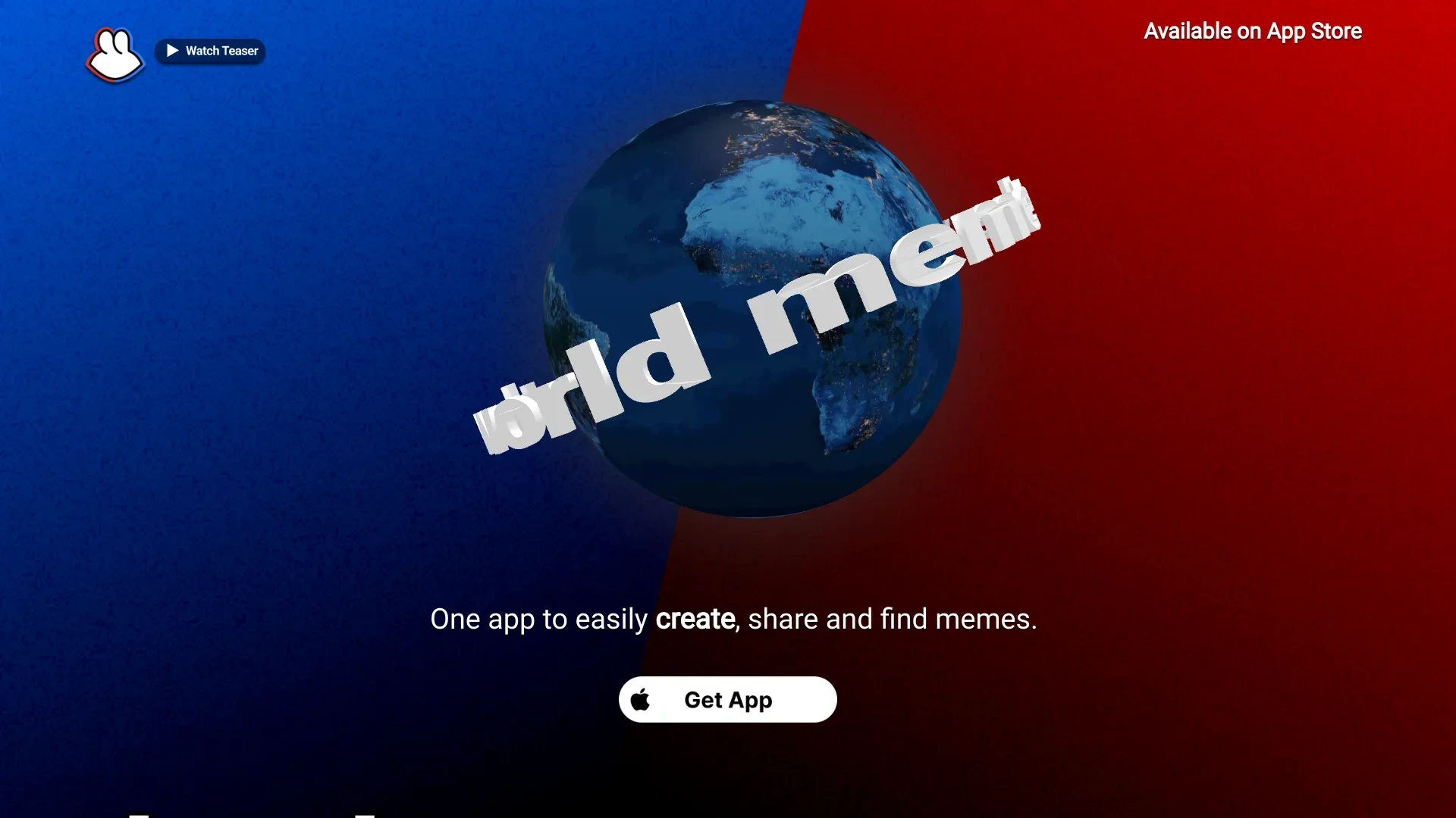 The Meme App website preview