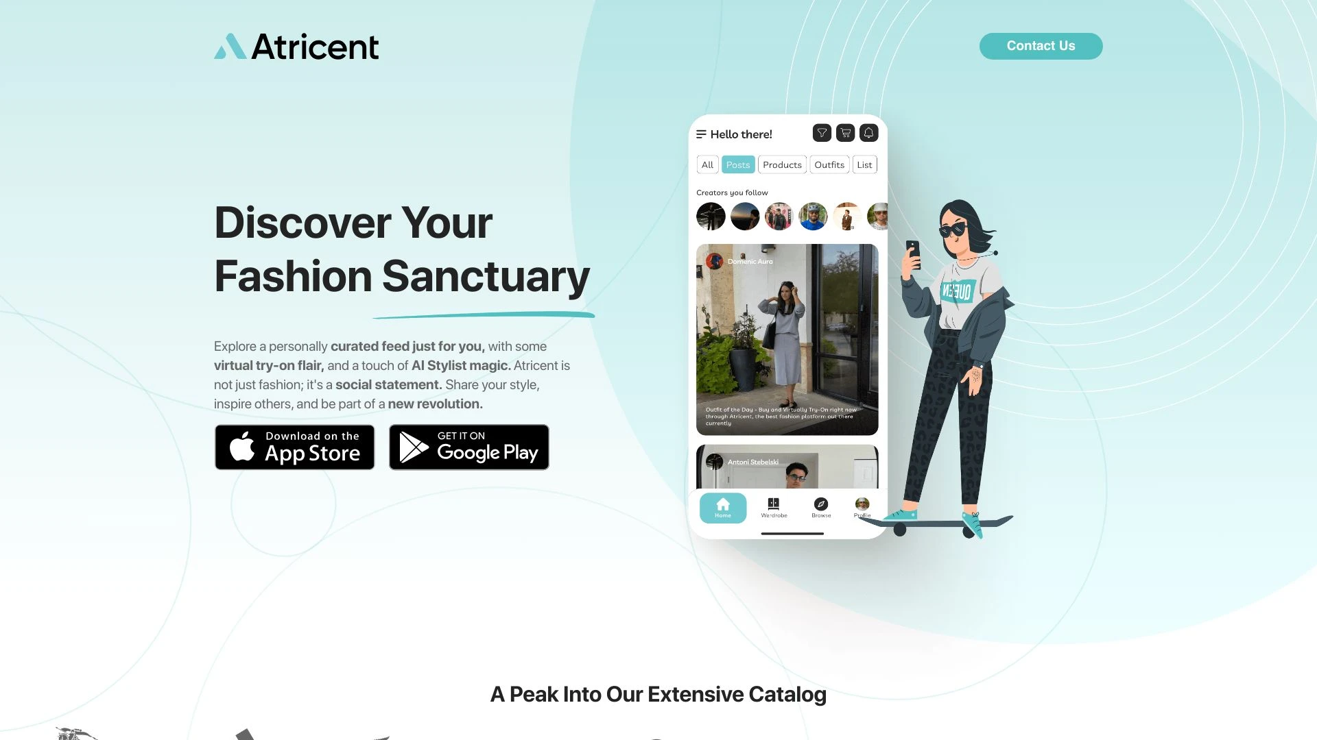 Atricent website preview