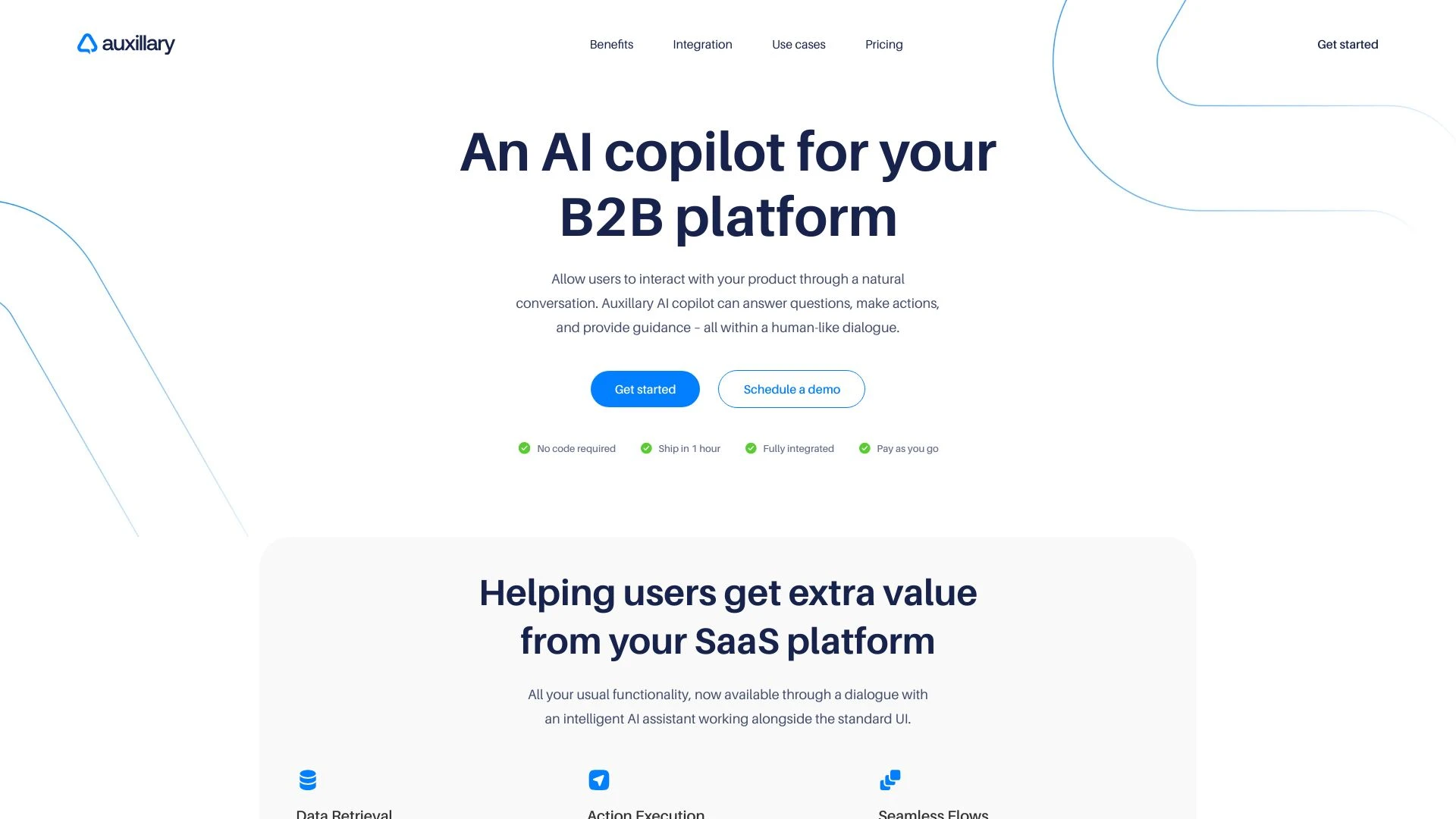 Auxillary AI website preview