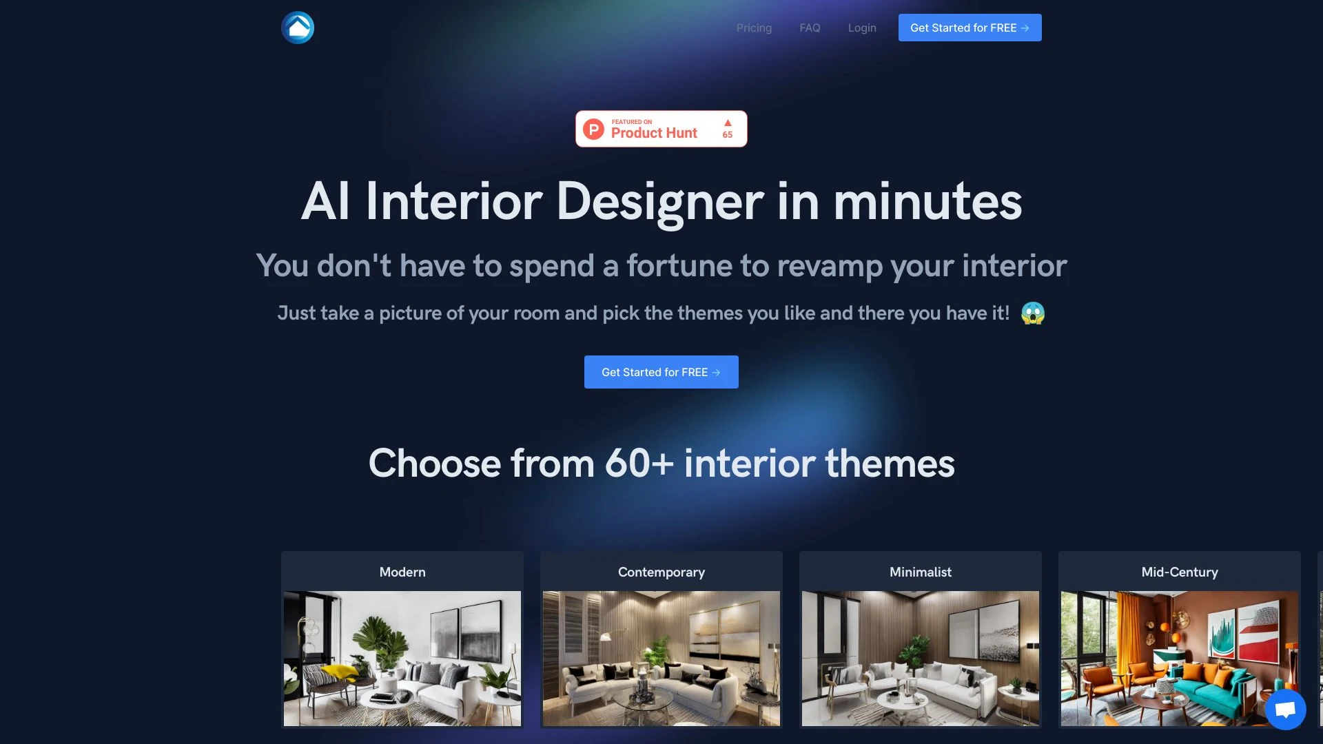 AI Interior Designer website preview