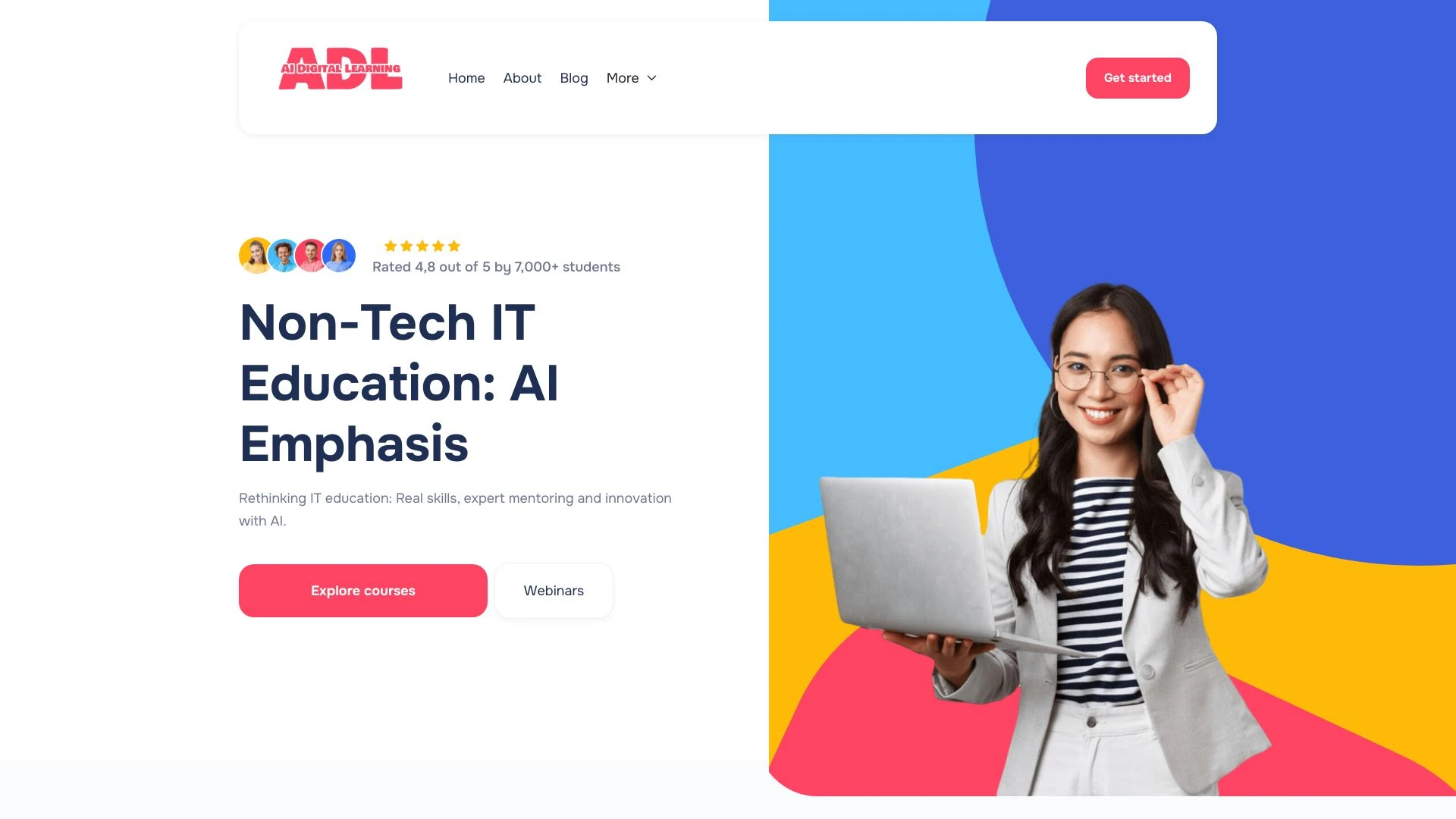 AI Digital Learning website preview