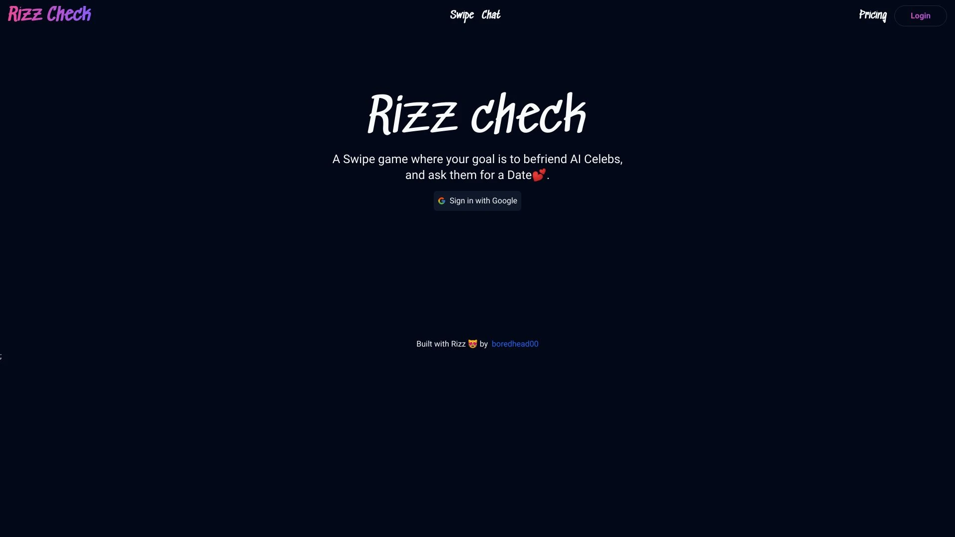 RizzCheck website preview