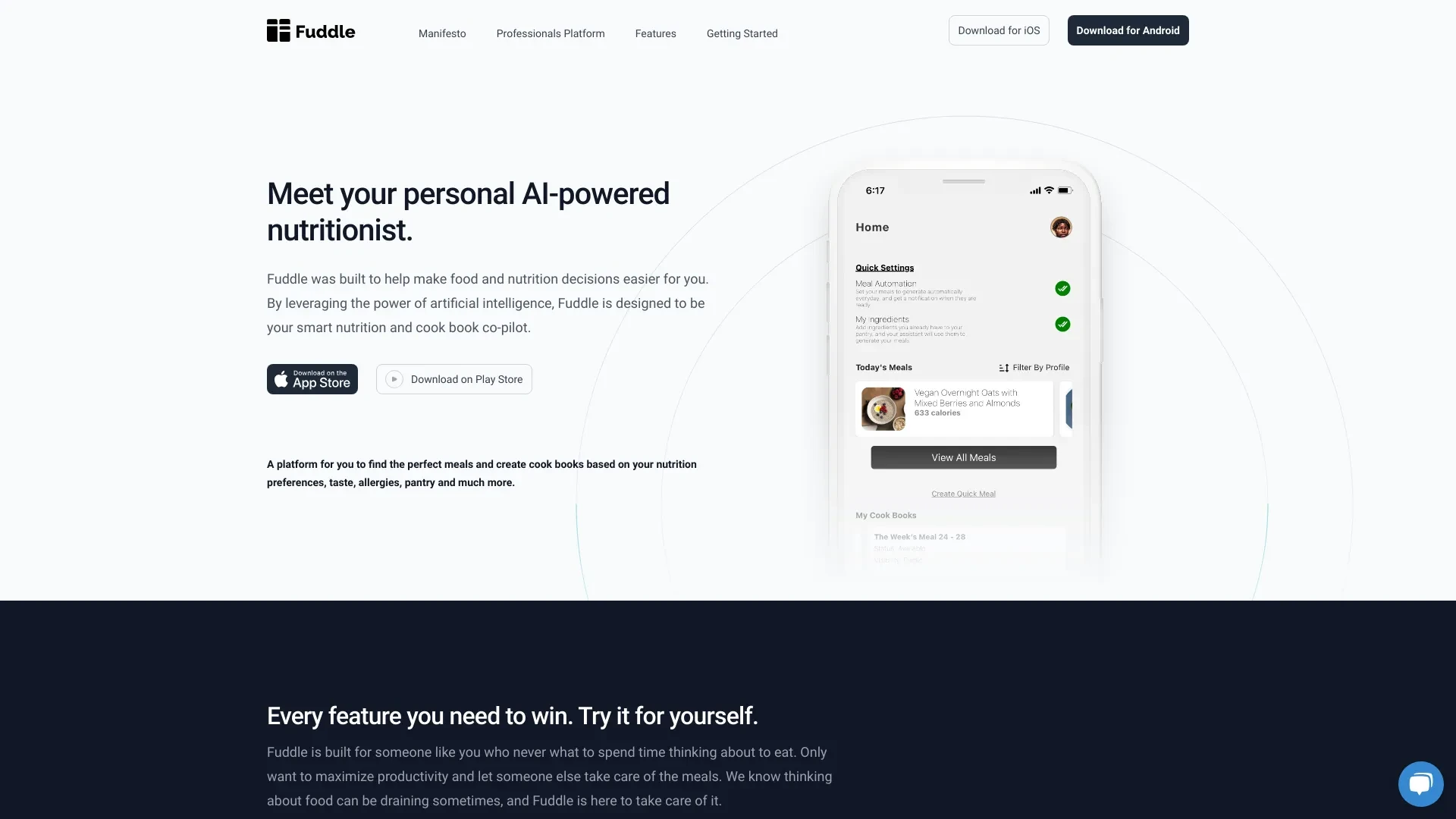 FuddleAI website preview