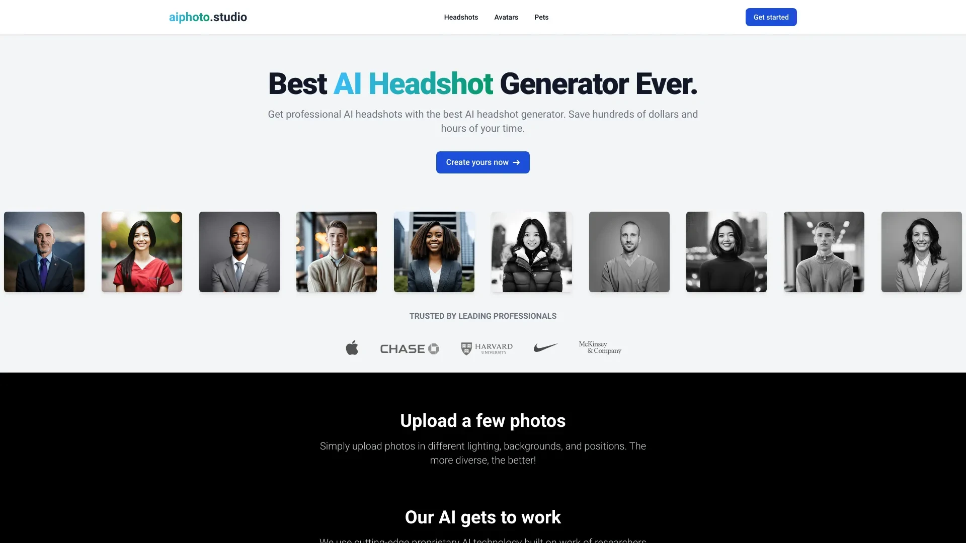 Best AI Headshot Generator Ever website preview