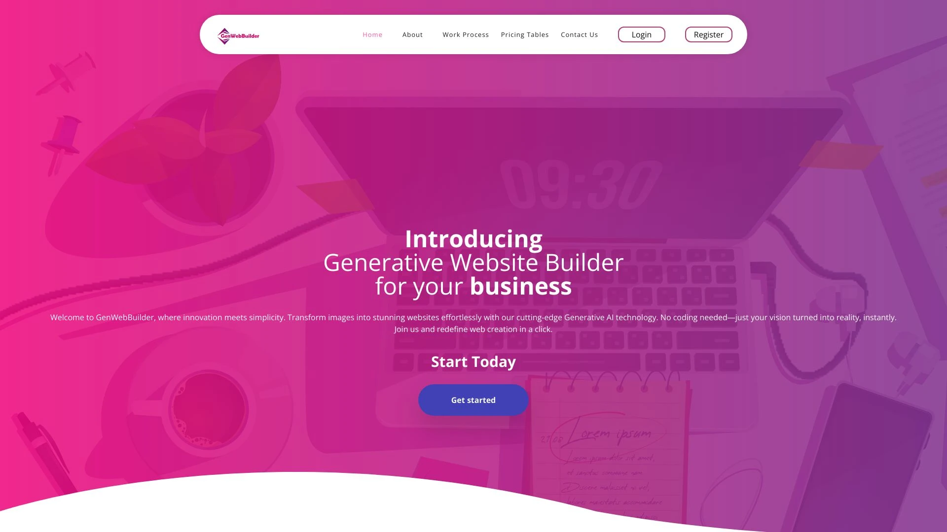 GenWebBuilder website preview