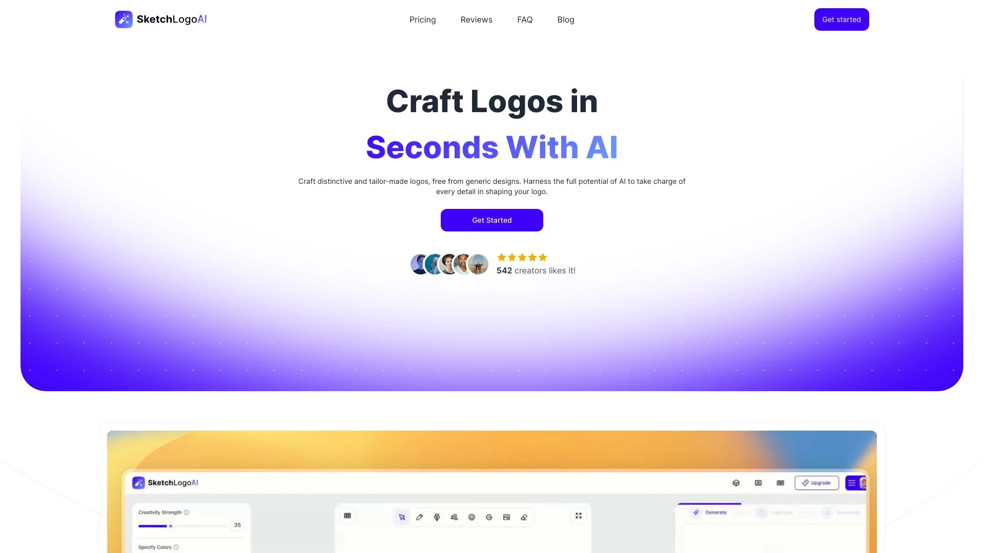 Sketch Logo AI website preview