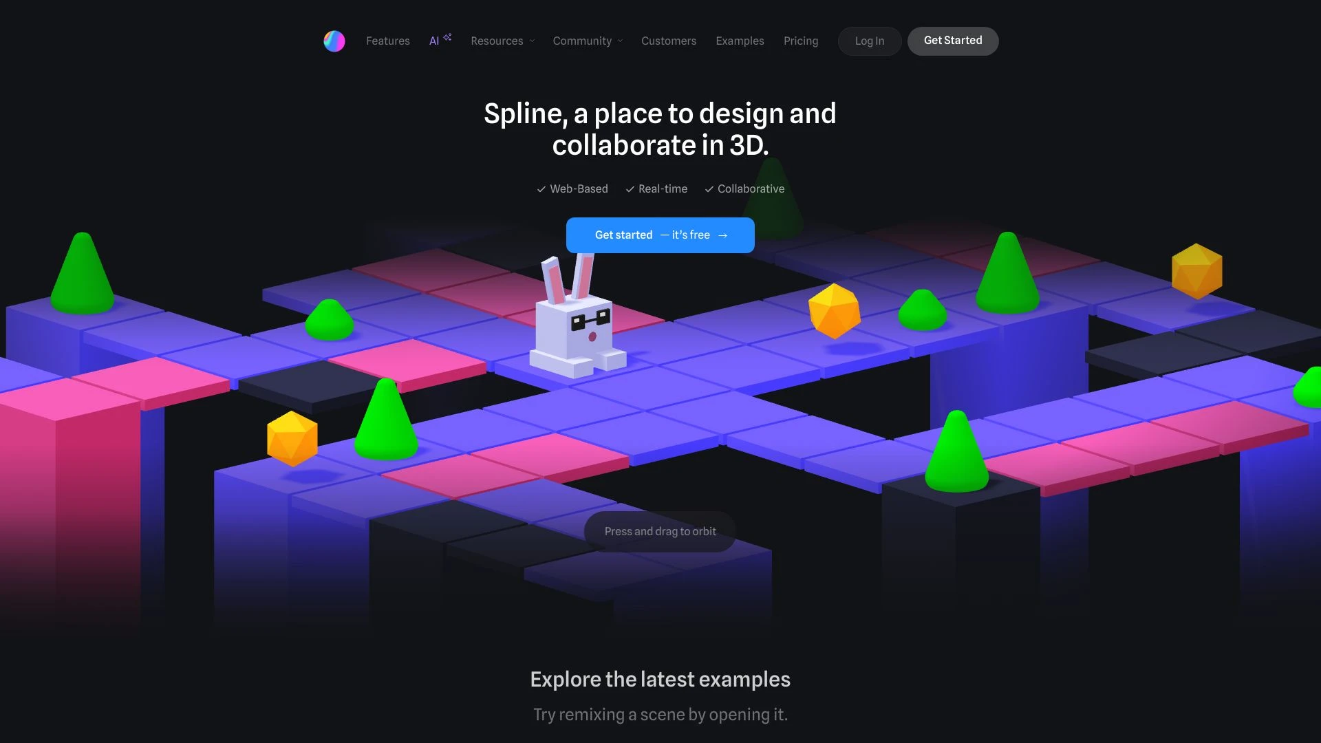 Spline website preview