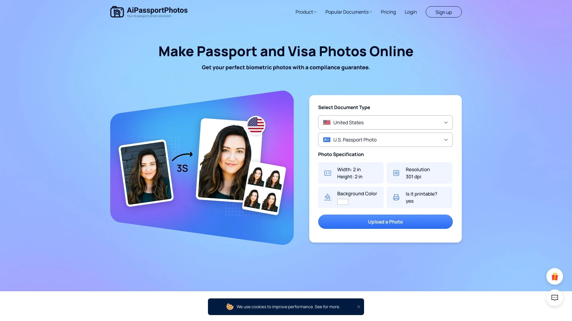 AiPassportPhotos website preview