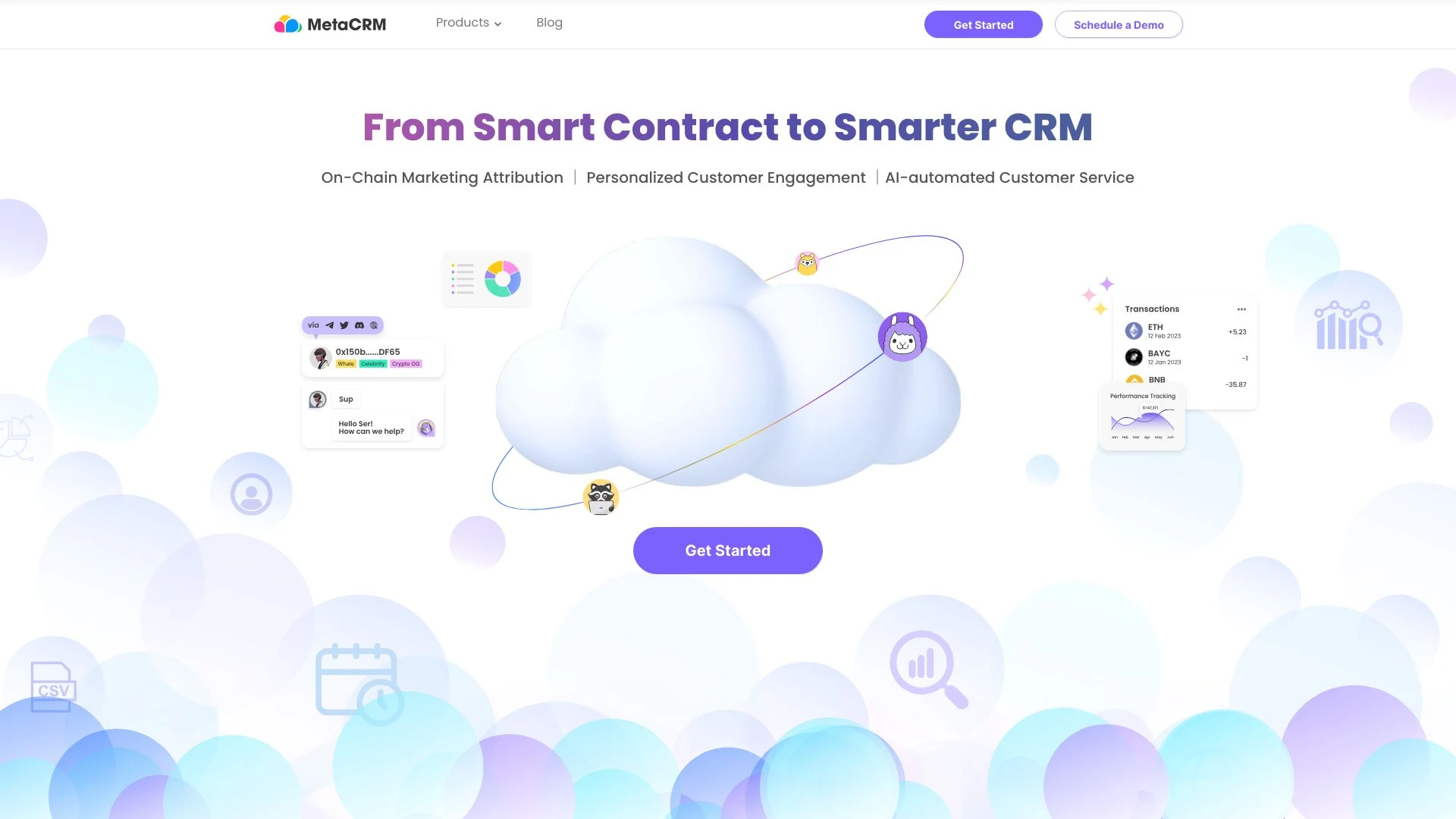 MetaCRM website preview