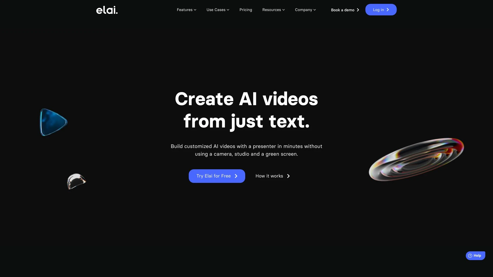 Elai.io - Automated AI Video Generation Platform website preview