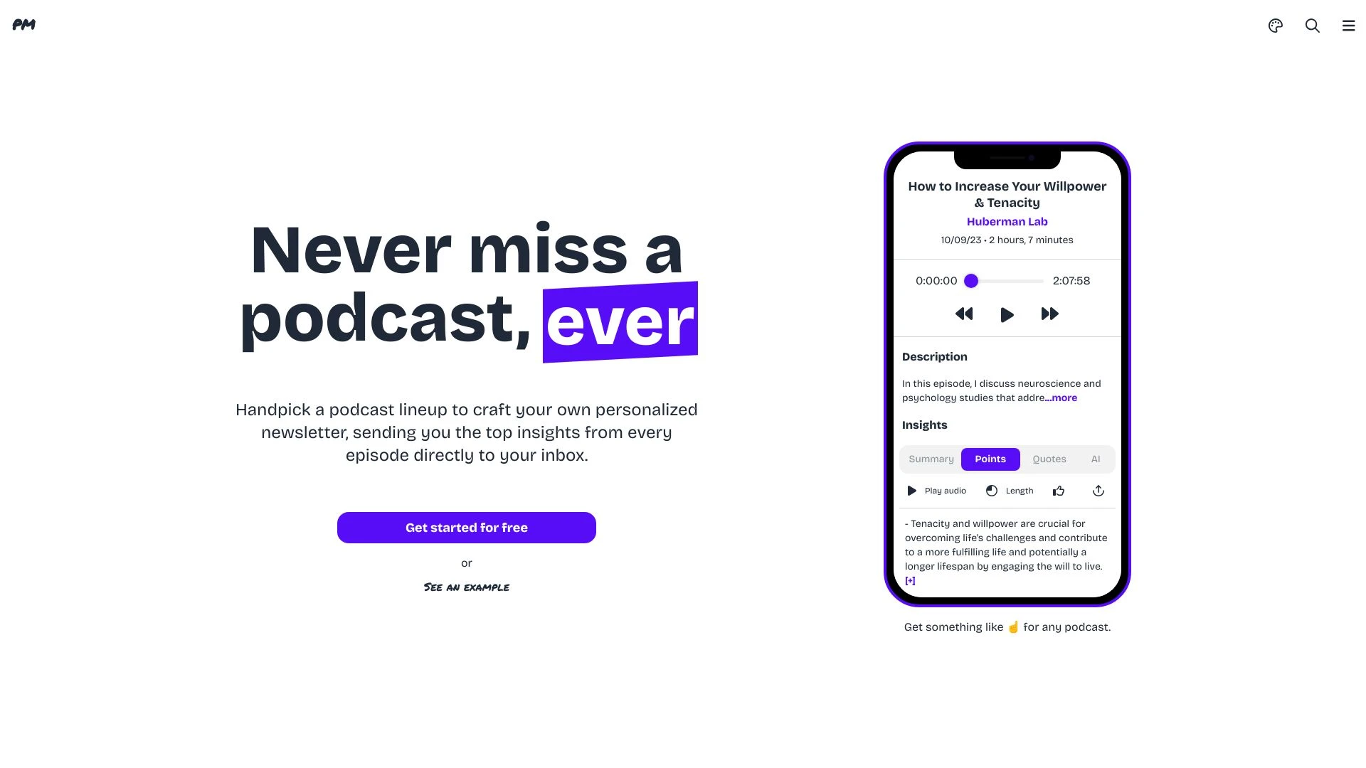 Podmob website preview