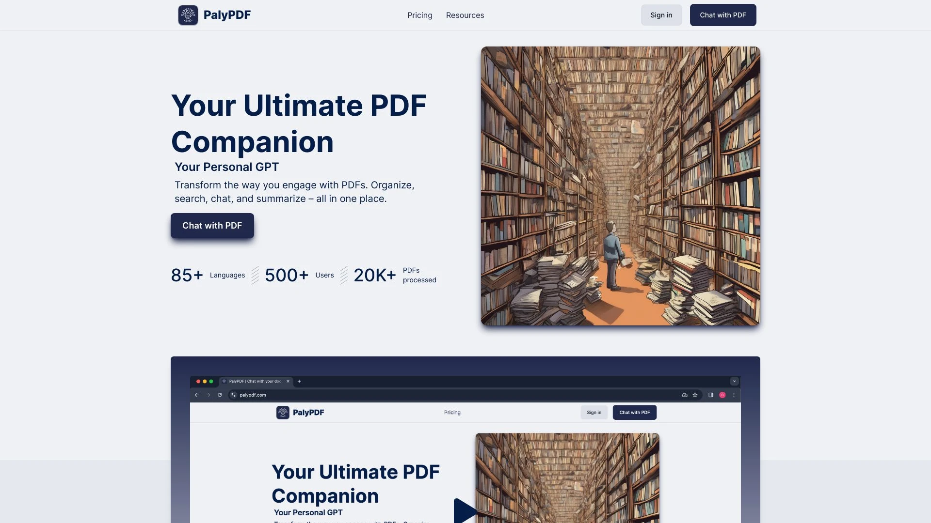 PalyPDF website preview