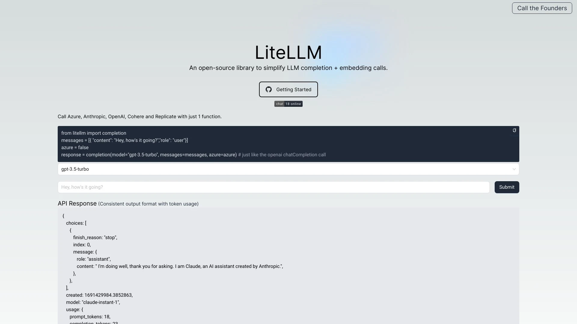 LiteLLM website preview