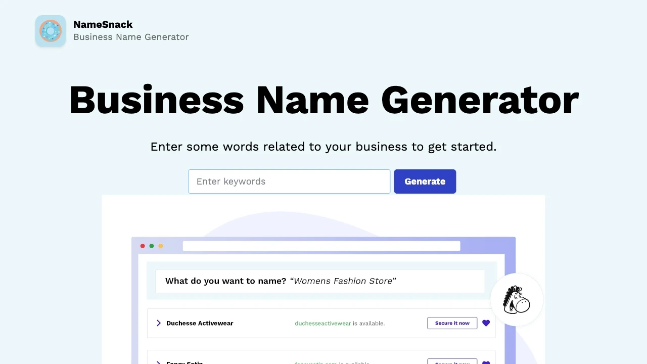 NameSnack website preview