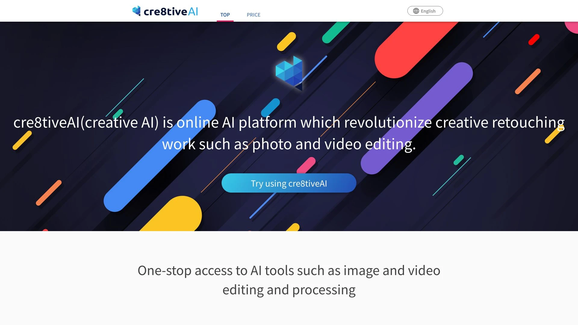 cre8tiveAI website preview