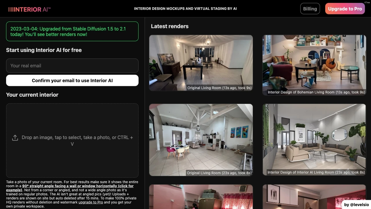 InteriorAI website preview