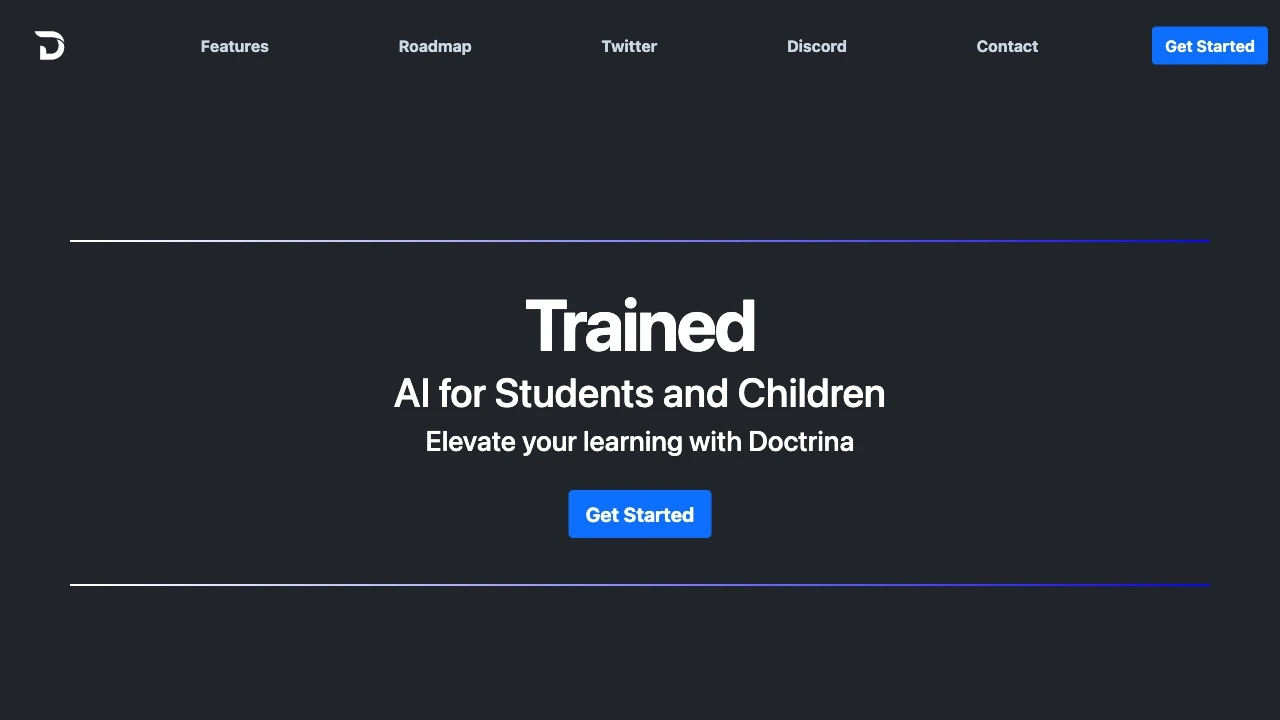 Doctrina | AI Education Suite website preview