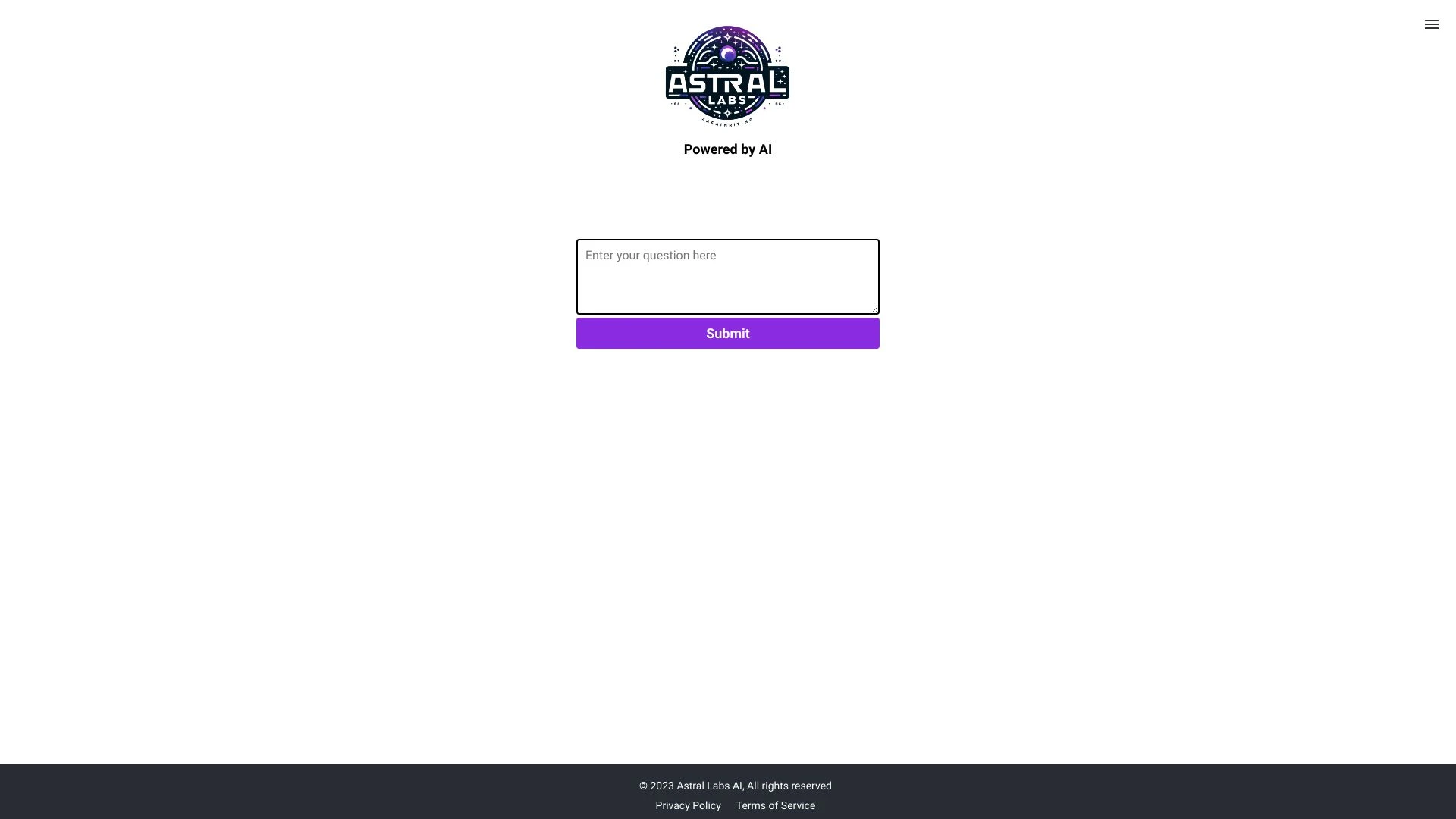 Astral Labs AI website preview