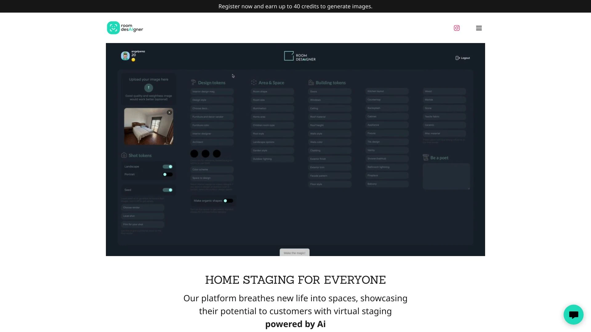 Home Staging for Everyone, powered by Ai website preview