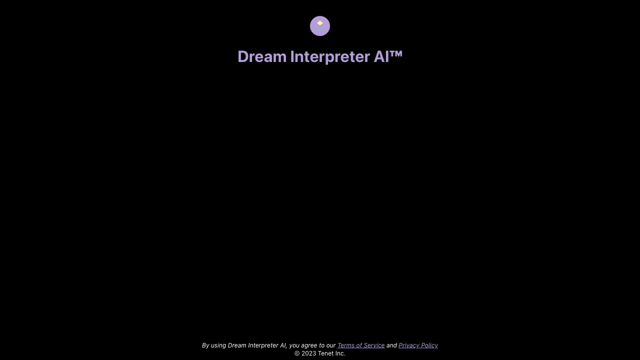 Dream Interpreter AI website preview