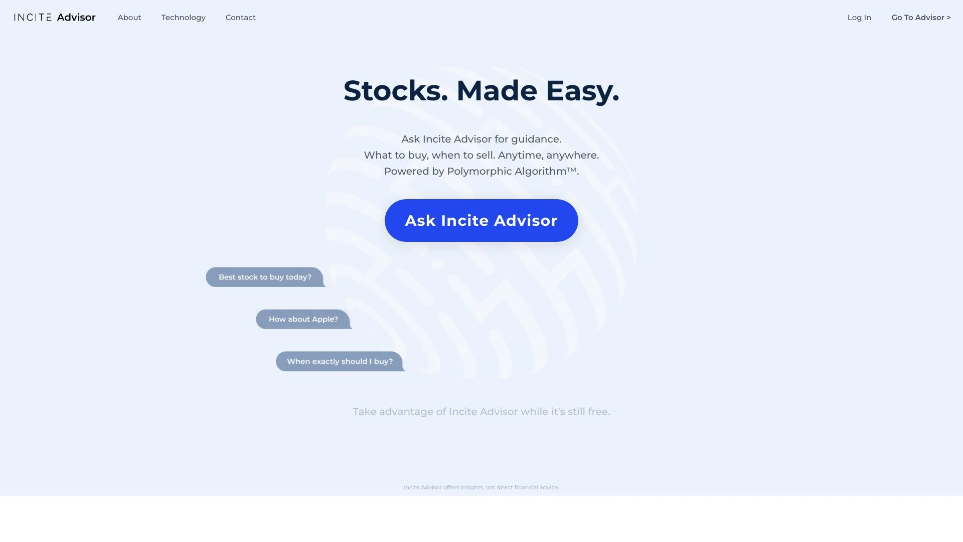 Incite website preview