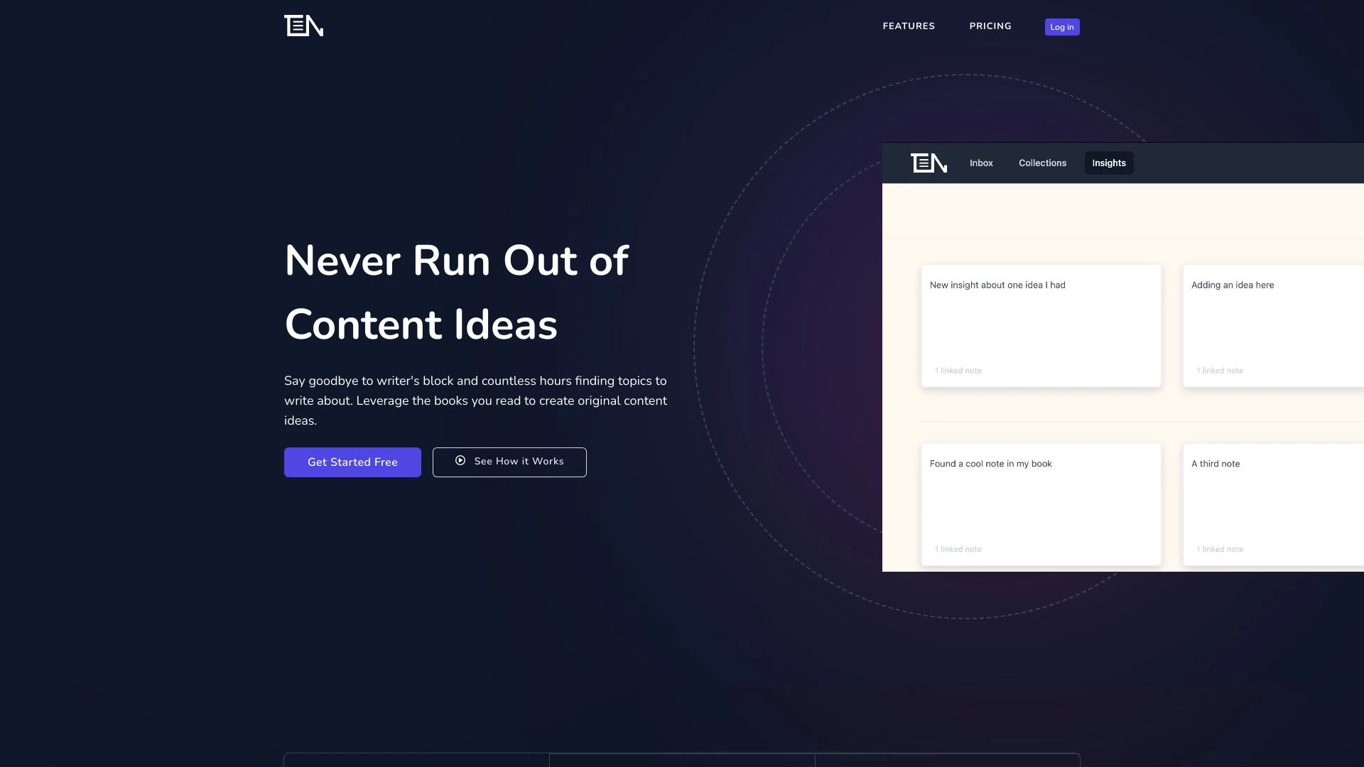 ThinkerNotes website preview