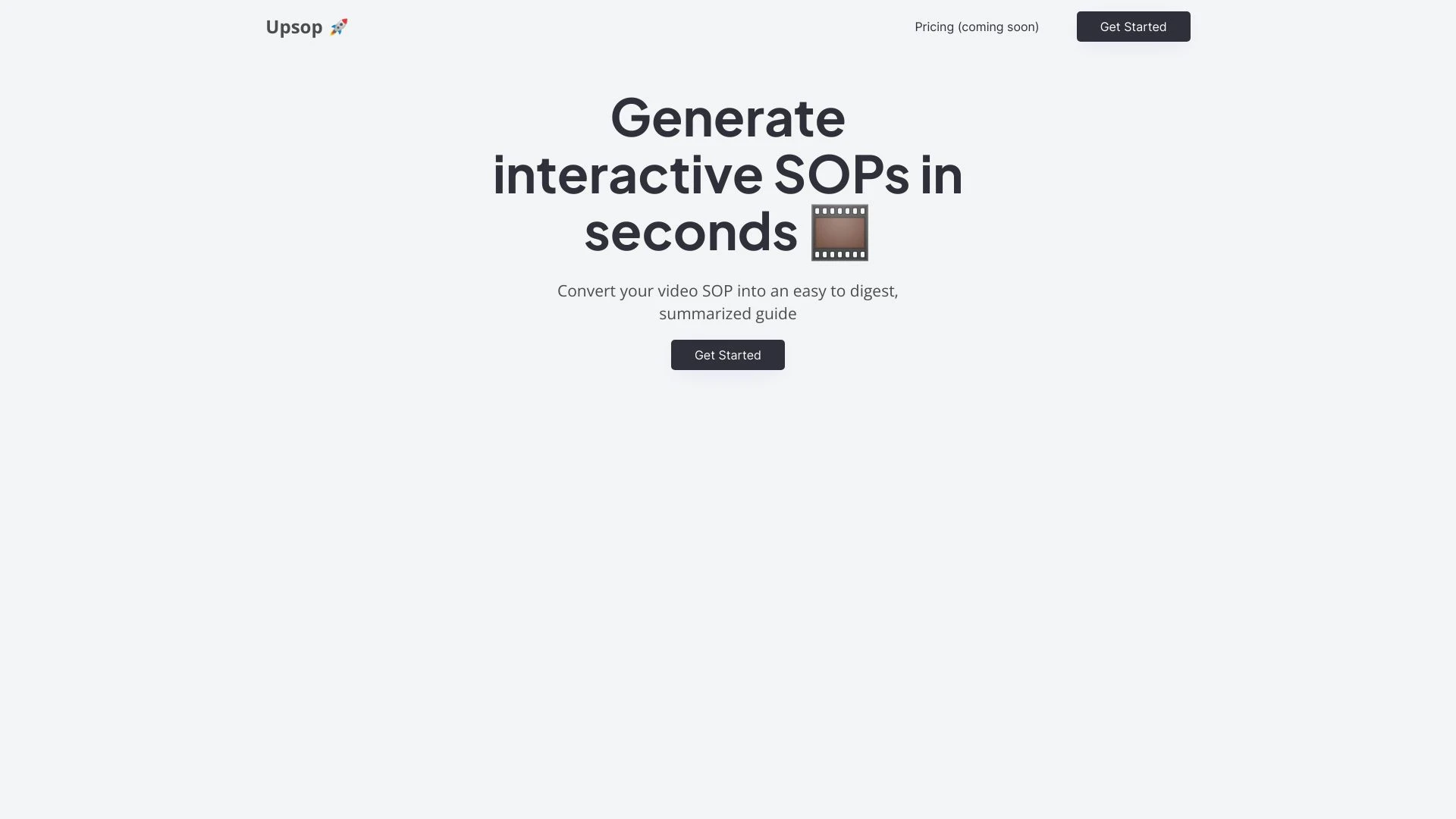 Upsop.ai website preview