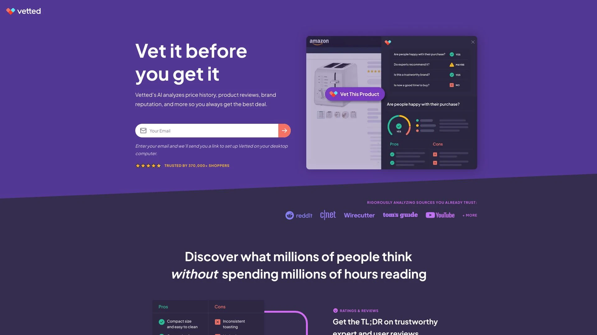 Vetted website preview