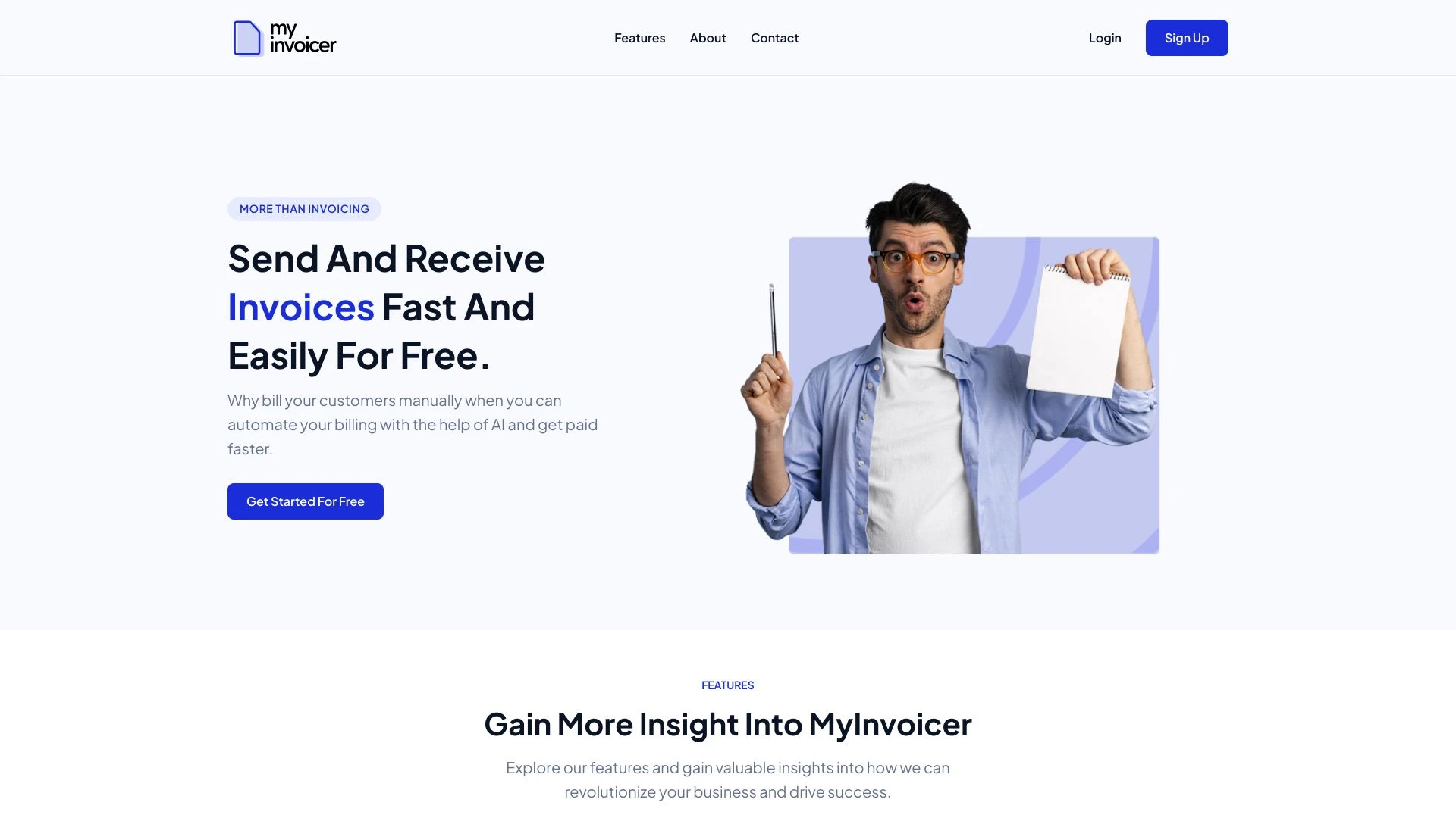 MyInvoicer website preview