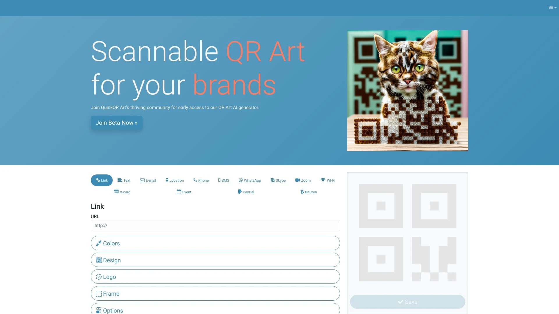 Quick QR Art website preview