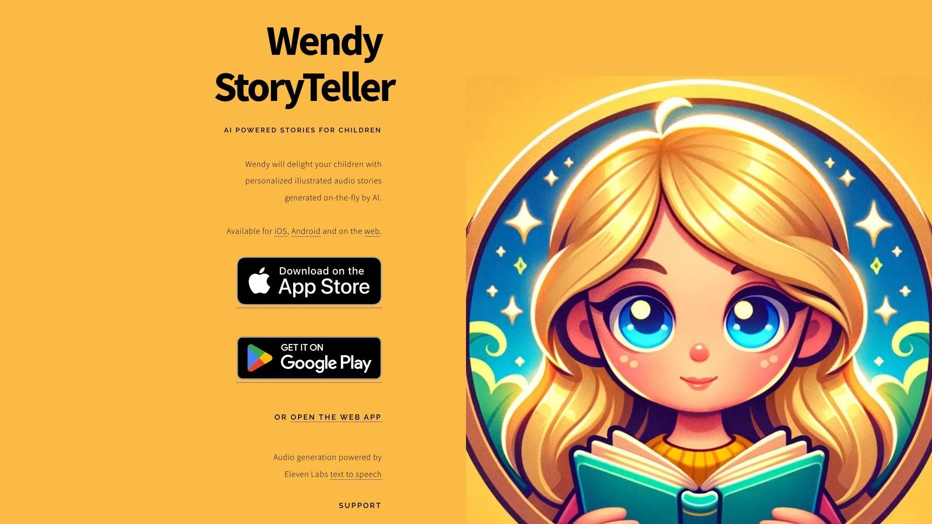 Wendy StoryTeller website preview