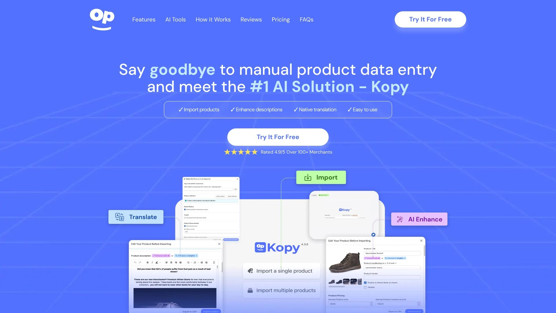 Kopy website preview