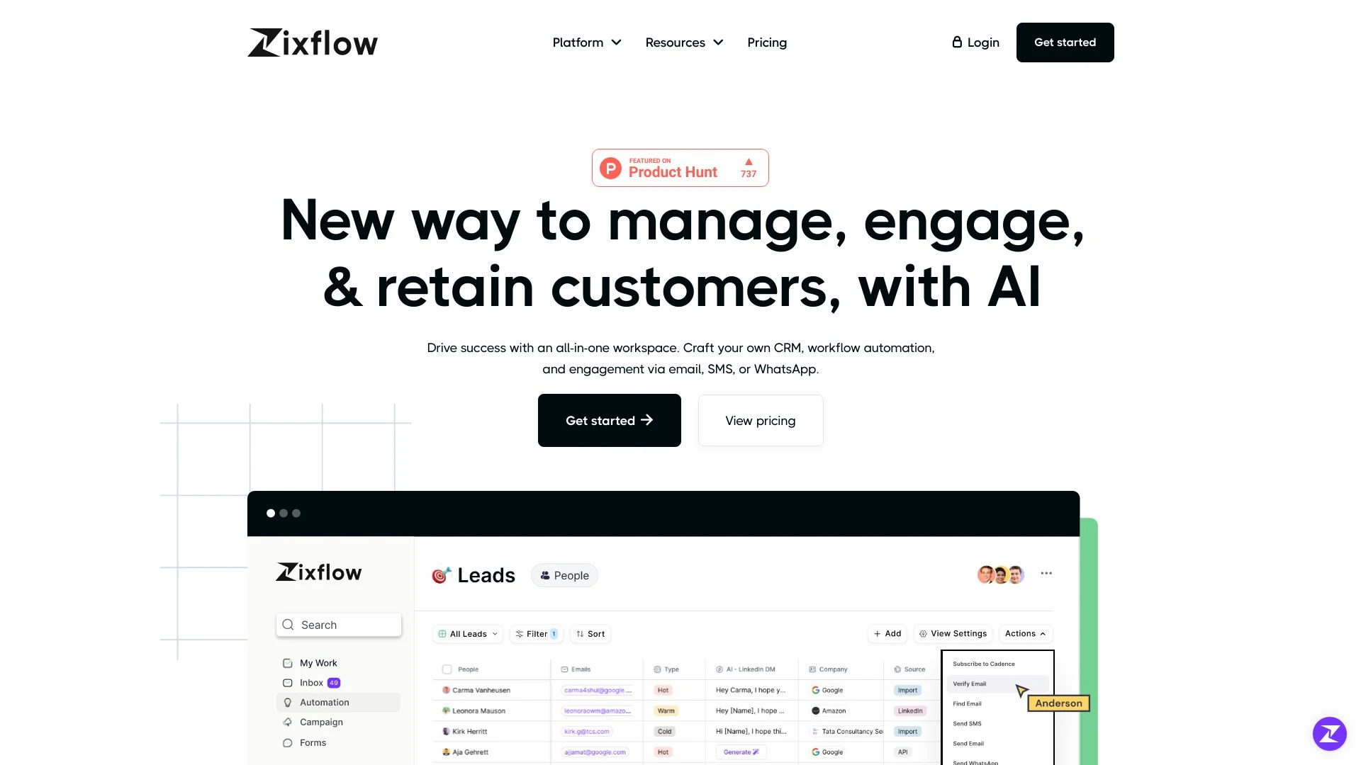 Zixflow website preview