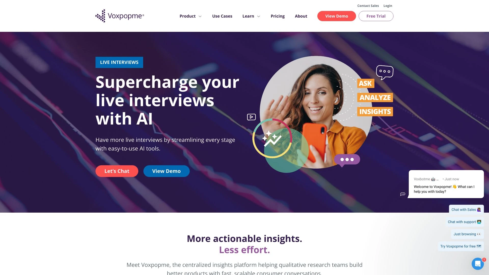 Voxpopme website preview