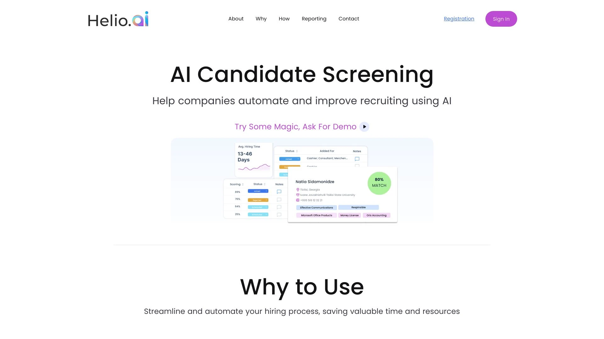 Helio-ai website preview