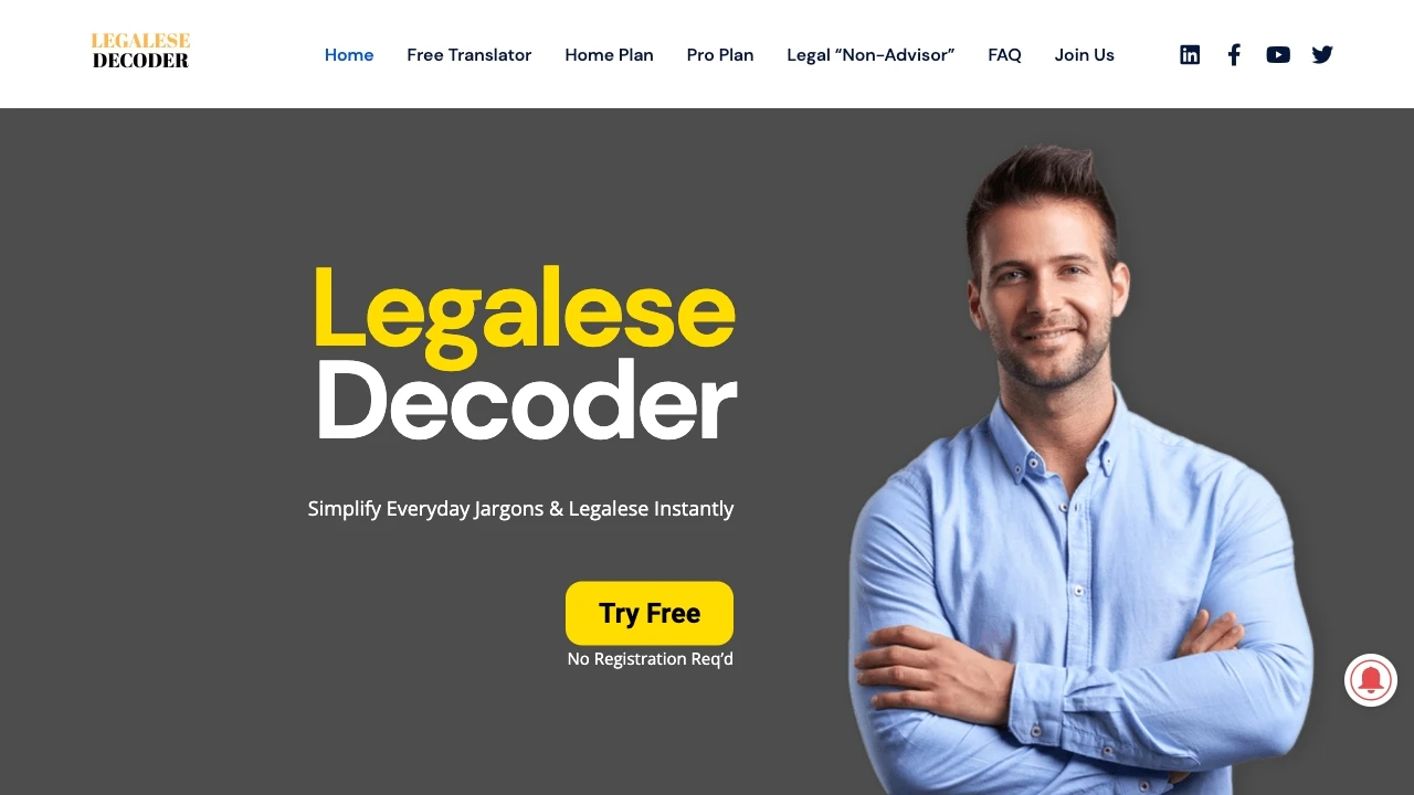 Legalese Decoder website preview