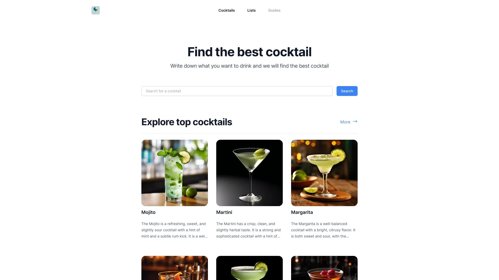 CocktailWave website preview