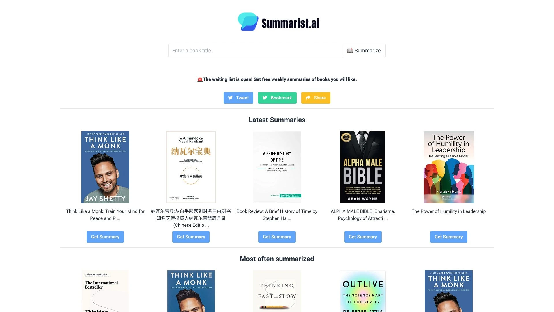 Summarist.ai website preview